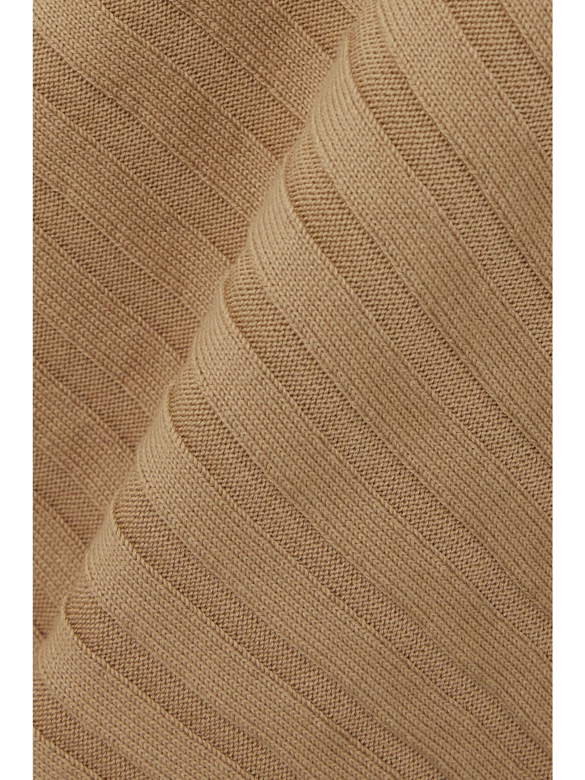STELLA MCCARTNEY Asymmetric ribbed organic cotton skirt