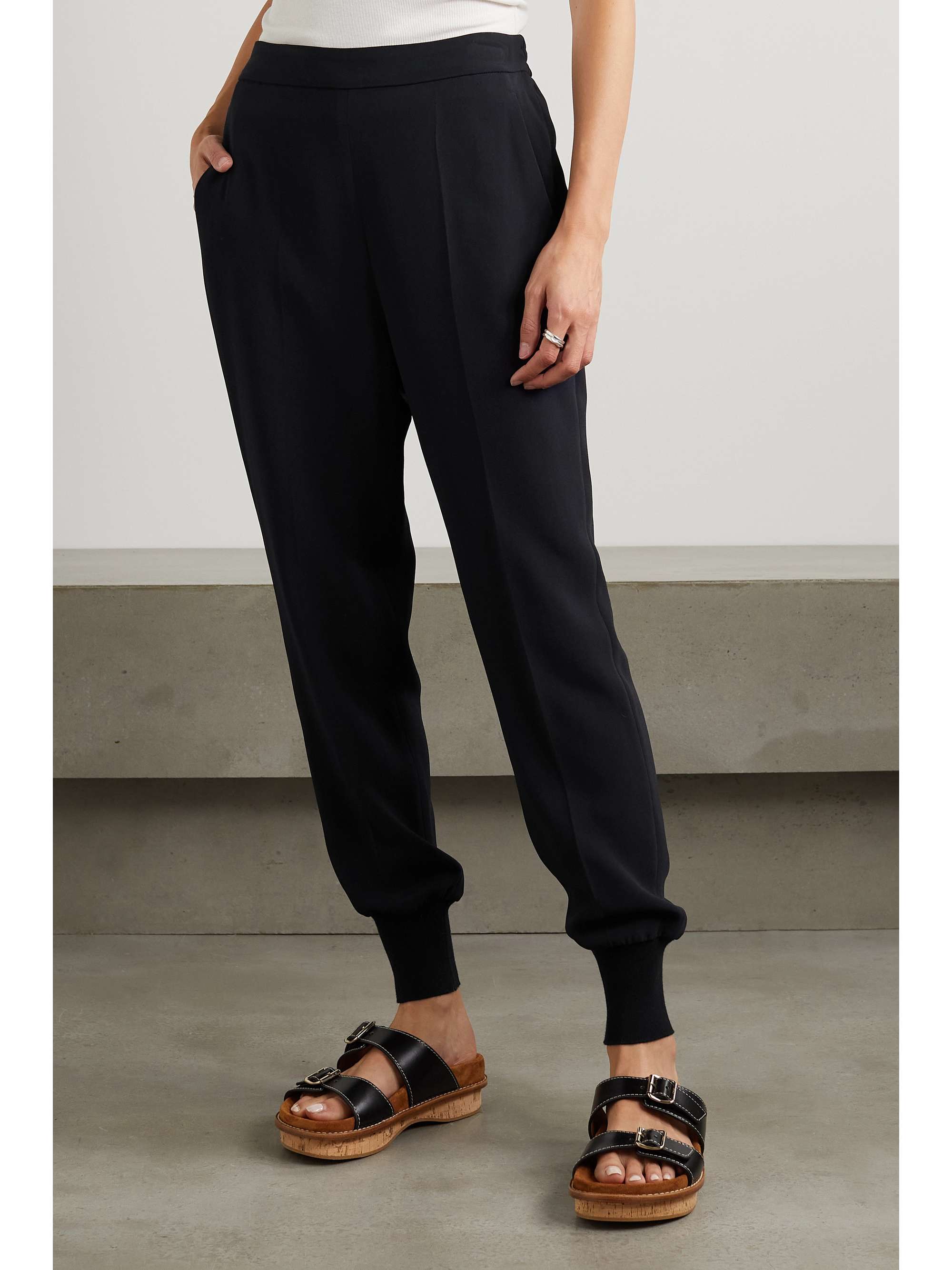 STELLA MCCARTNEY Julia crepe track pants | NET-A-PORTER