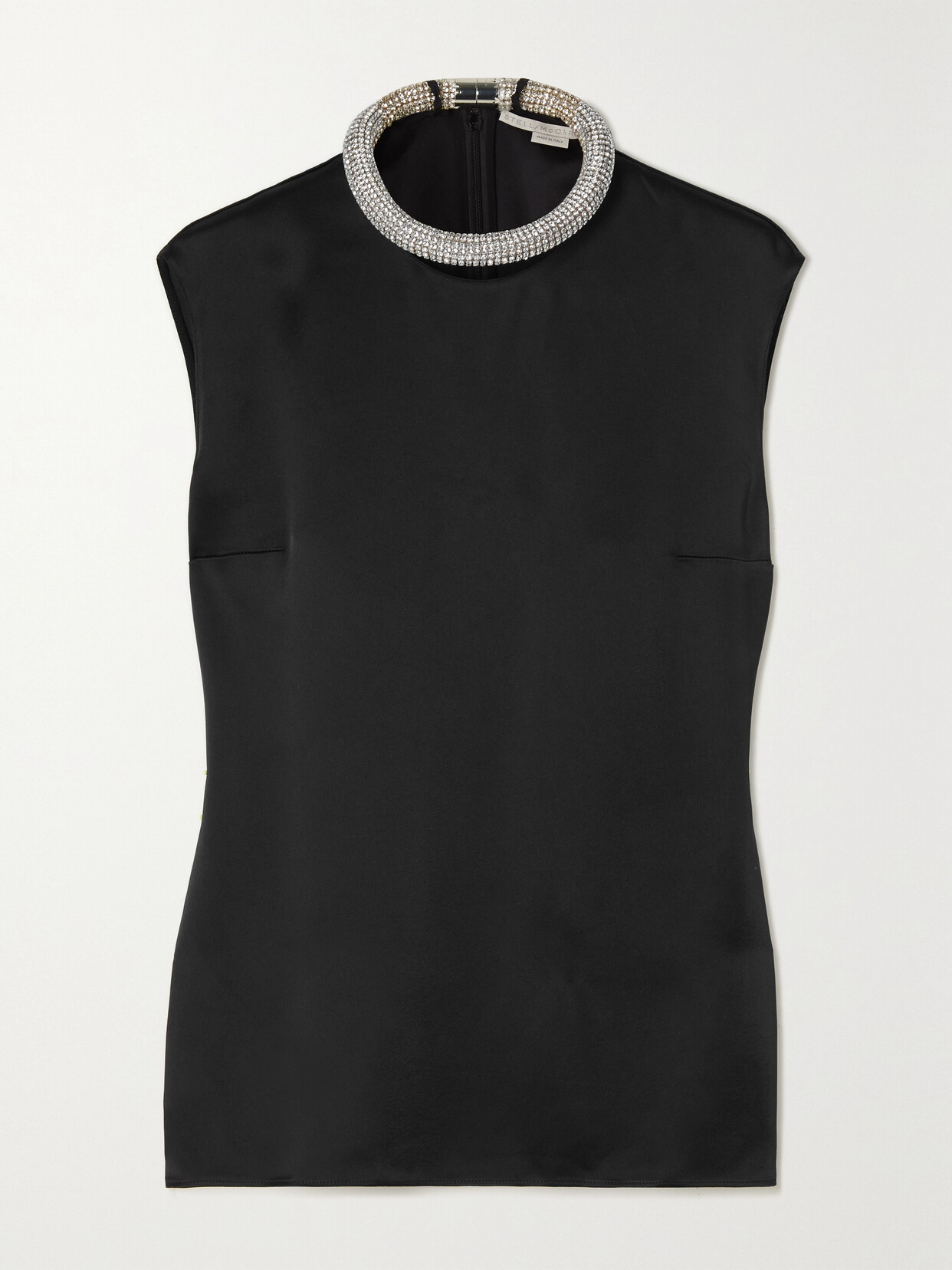 Stella McCartney Crystal-embellished Satin Top - Black