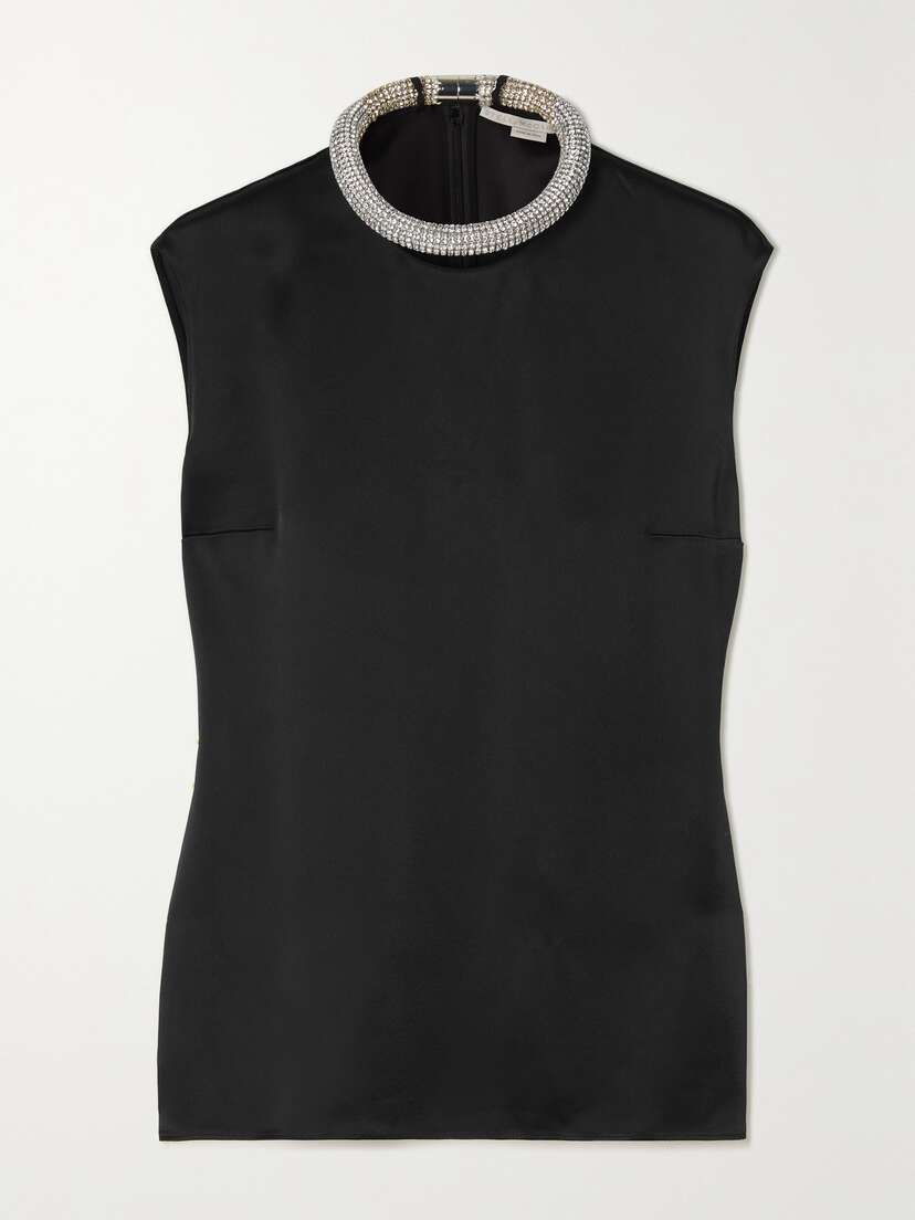 Stella McCartney Crystal-embellished Satin Top - IT36