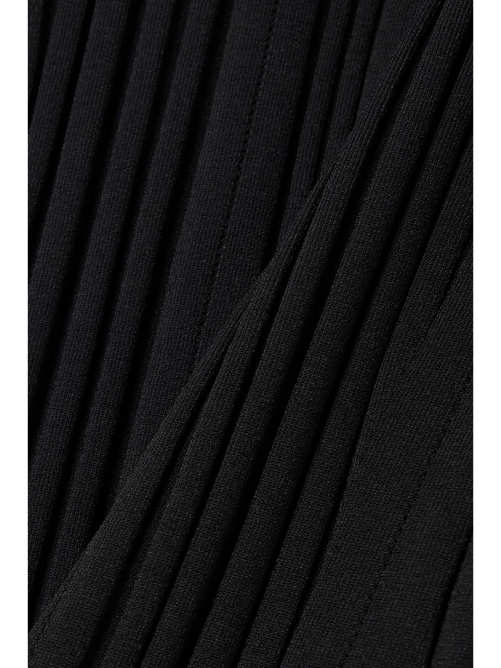 VERSACE Embellished ribbed-knit midi dress
