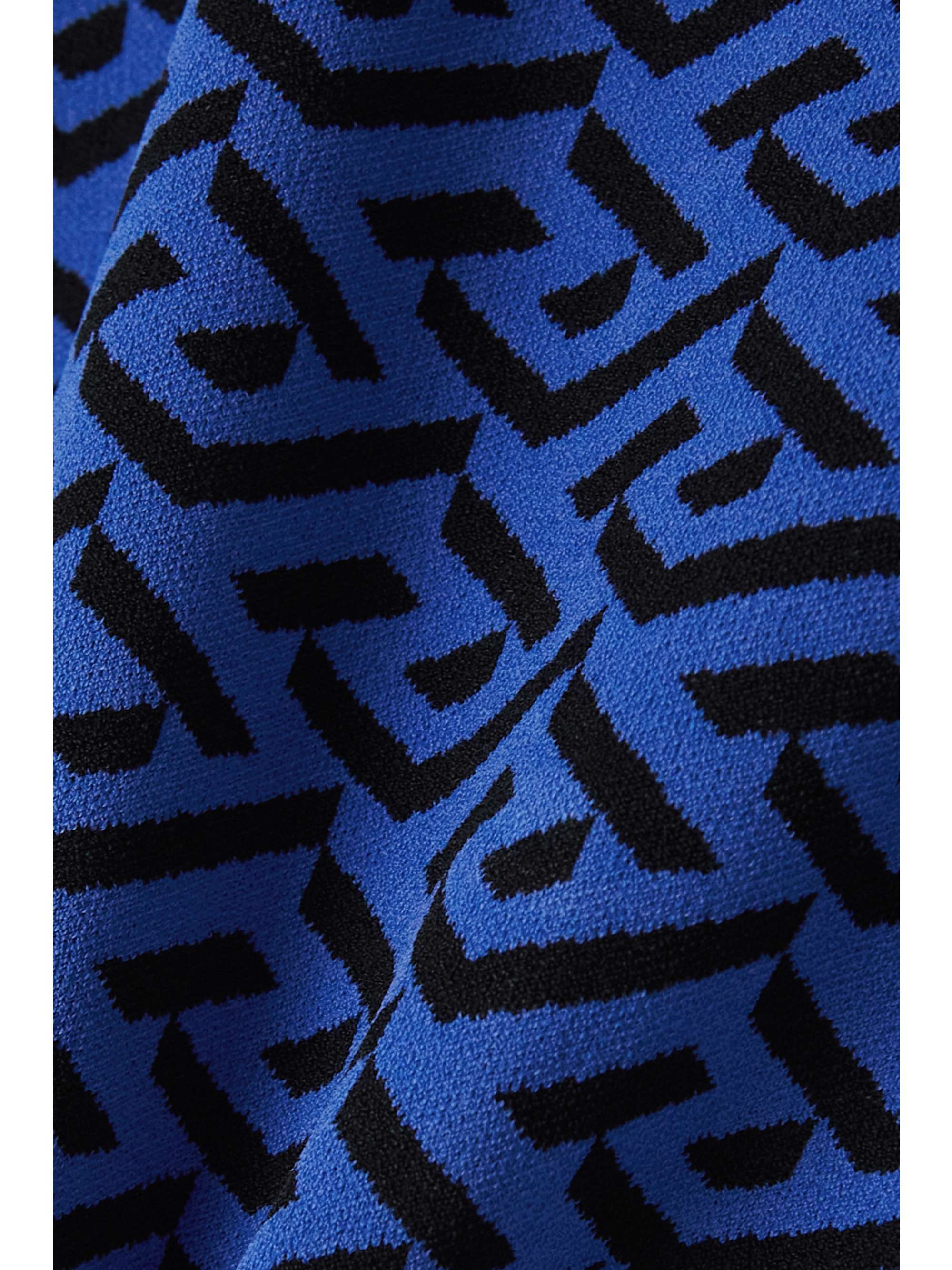 VERSACE La Greca cropped cutout jacquard-knit cardigan