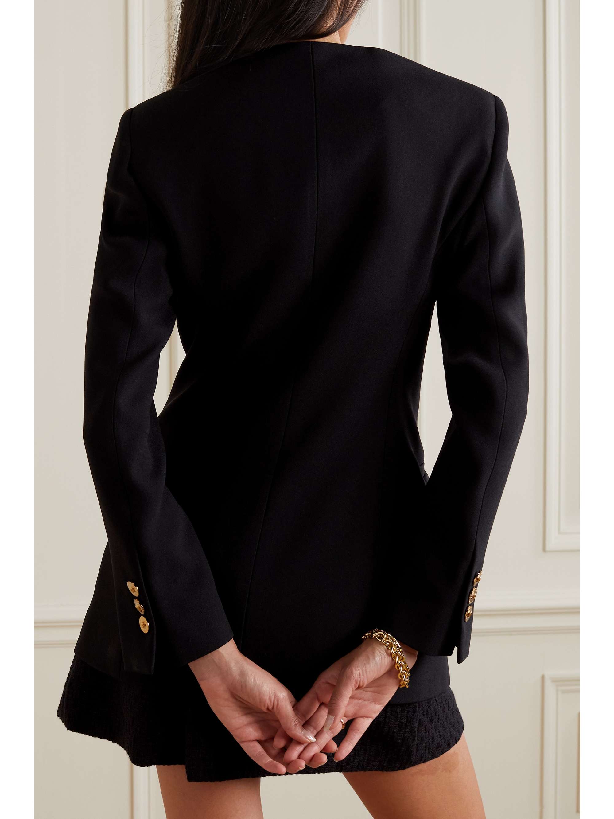 VERSACE Cutout crepe blazer