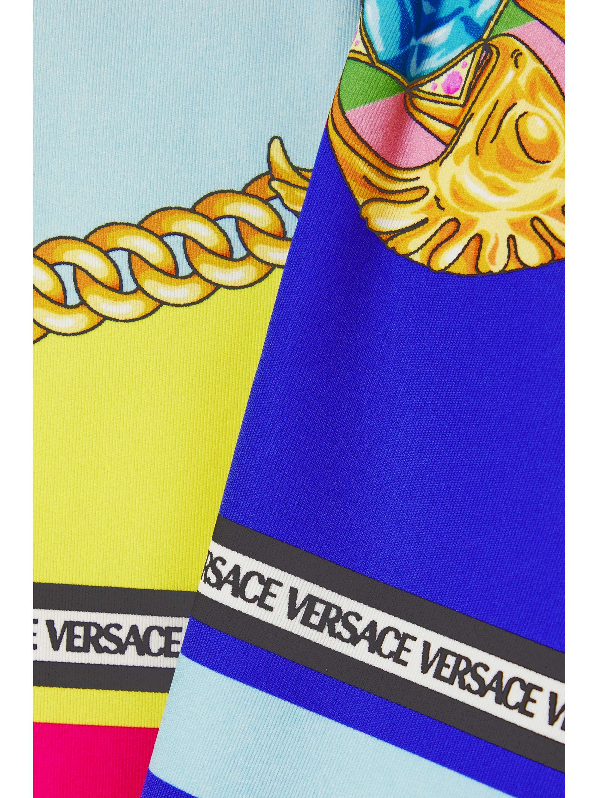 VERSACE Printed stretch leggings