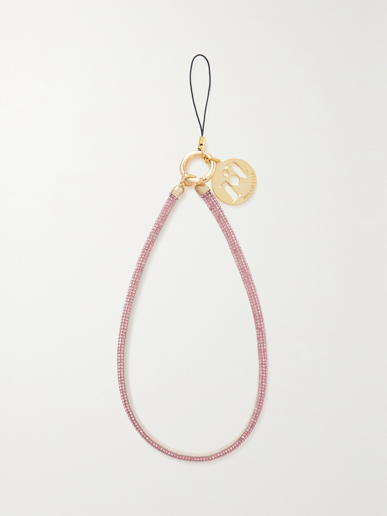 ROSANTICA AMY FAVILLA GOLD-TONE CRYSTAL PHONE CHARM