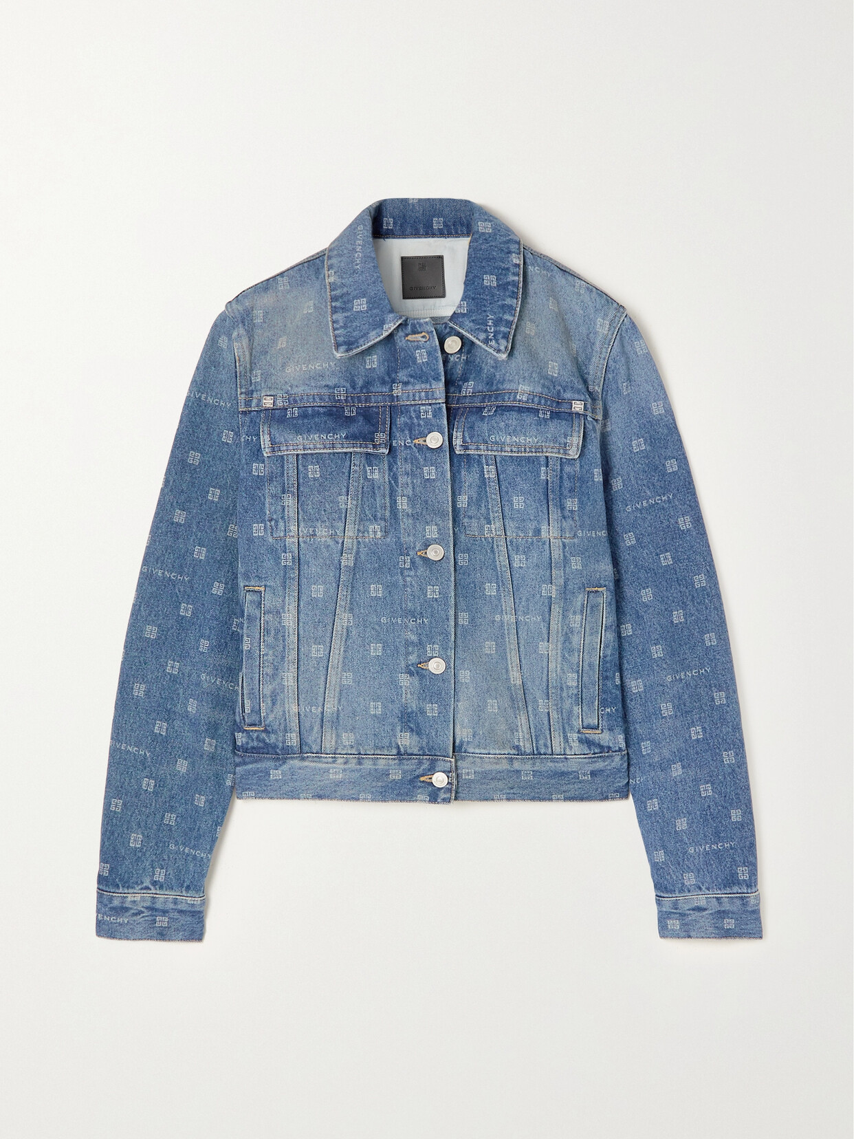 GIVENCHY LOGO-PRINT DENIM JACKET