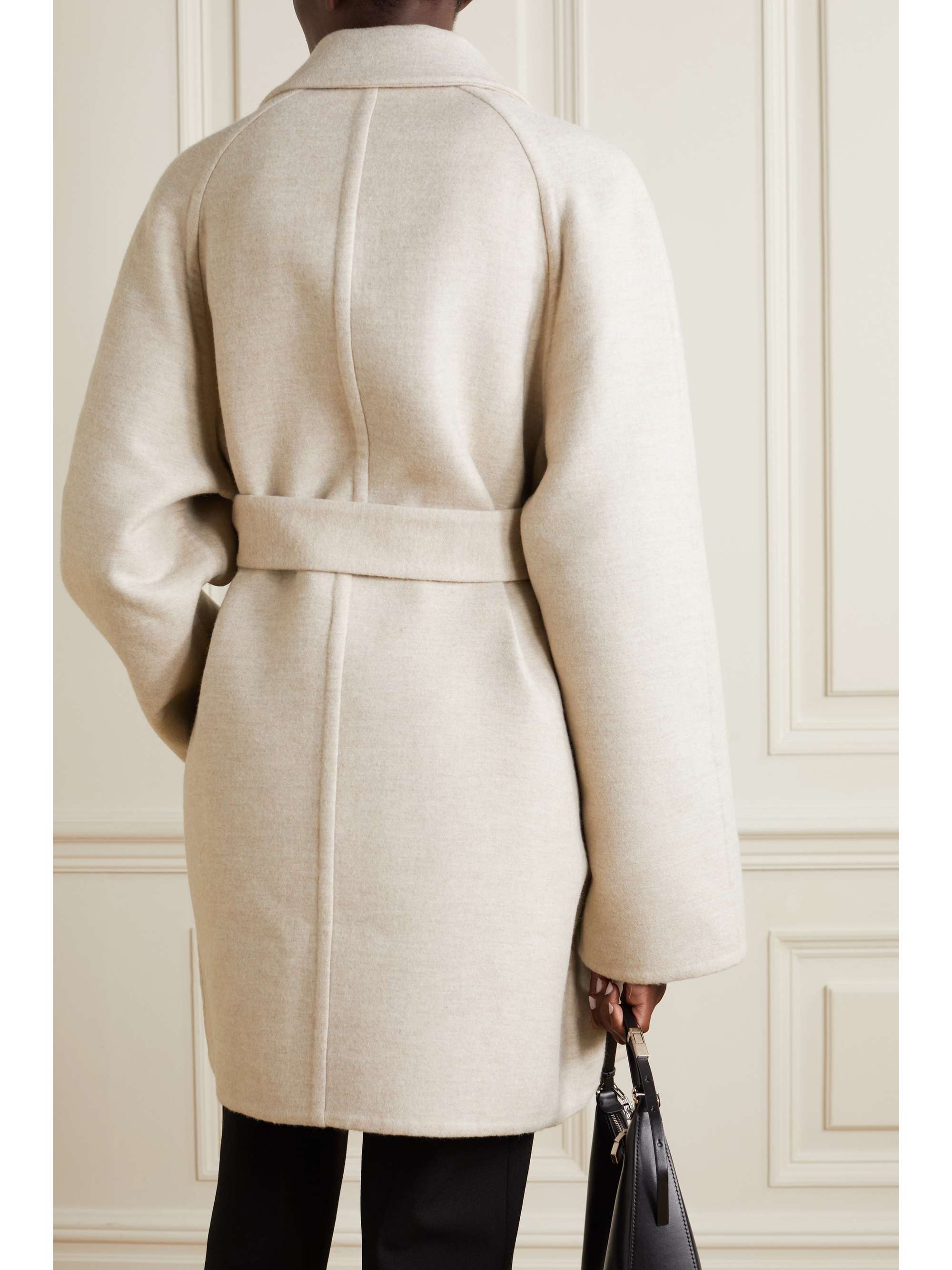 GIVENCHY Belted wool, silk and cashmere-blend coat