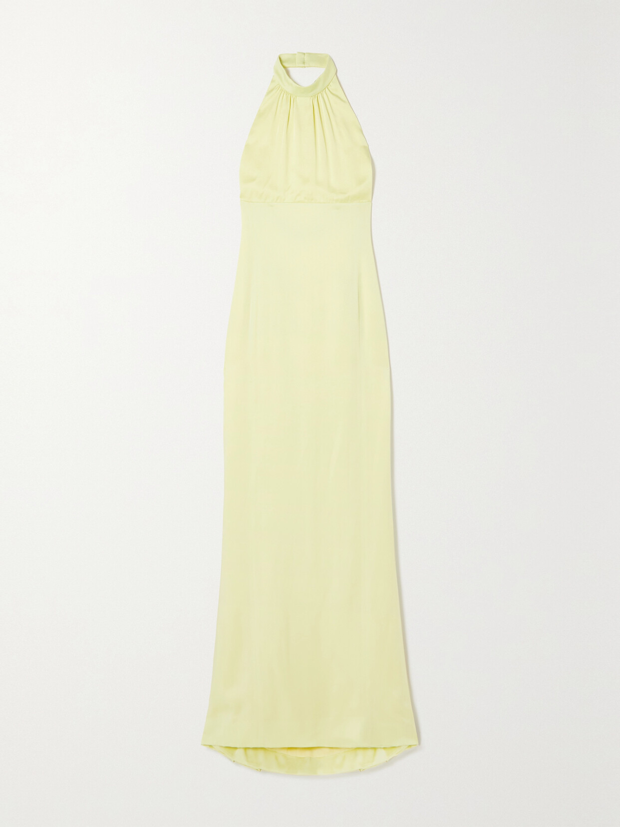 Givenchy Crystal-embellished Duchesse-satin Halterneck Gown - Yellow