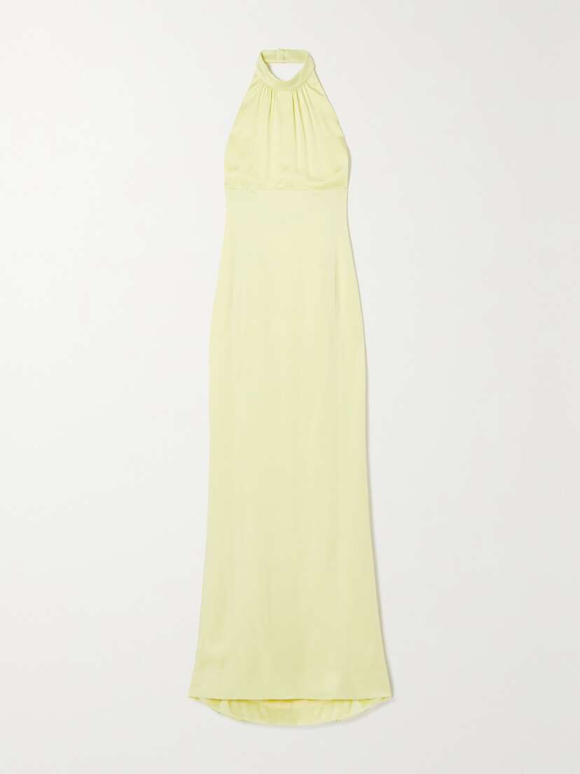 Givenchy Crystal-embellished Duchesse-satin Halterneck Gown