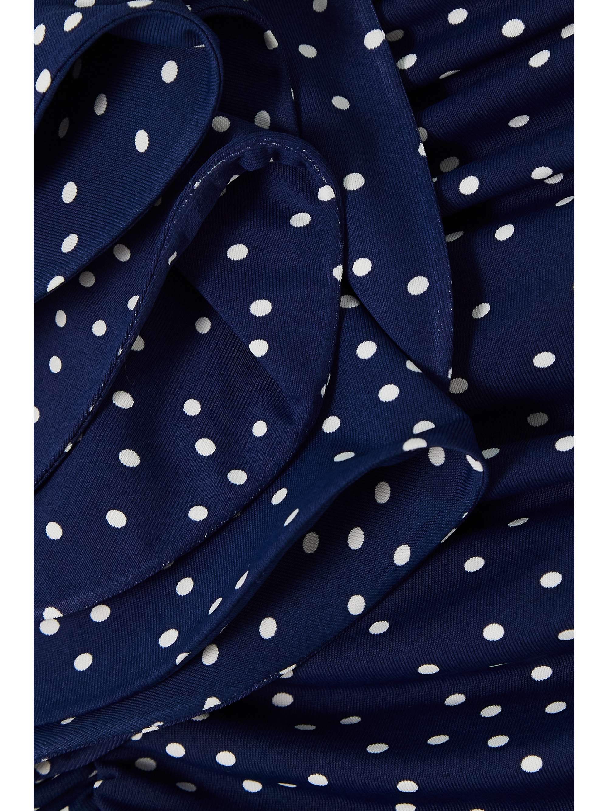 MAGDA BUTRYM Embellished ruched polka-dot stretch-jersey mini skirt