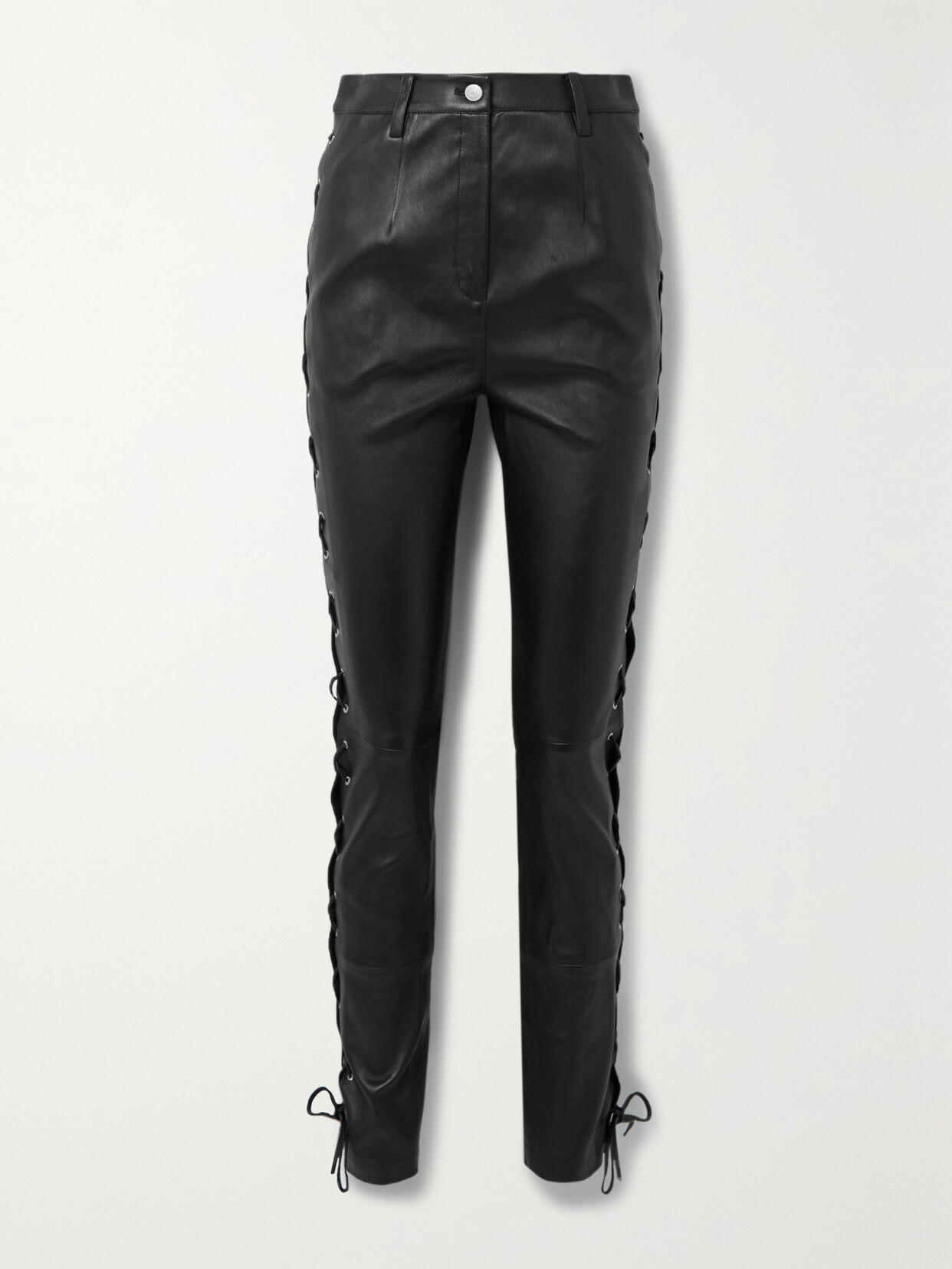Magda Butrym Lace-up Leather Skinny Pants