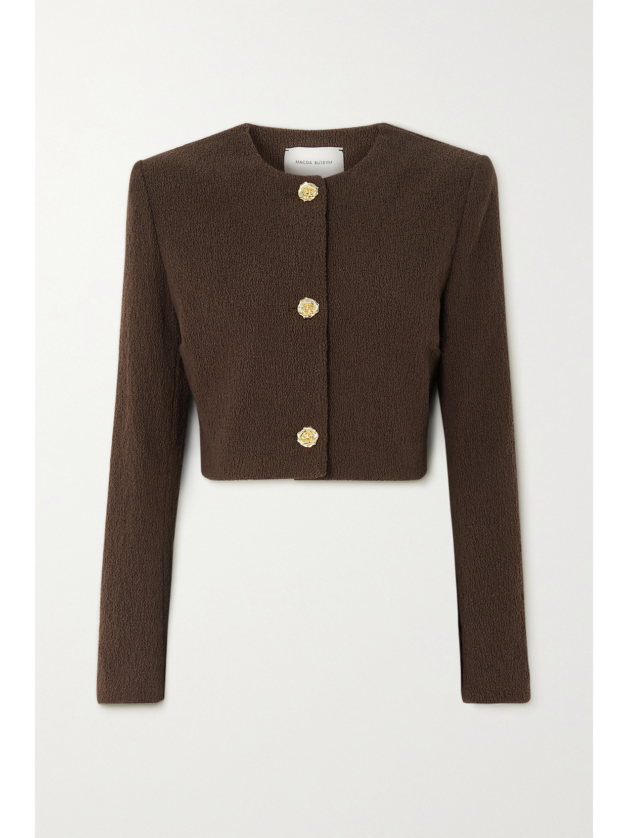 Cropped Cotton-blend Bouclé Jacket