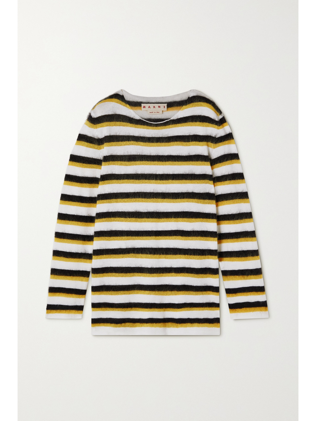 Marni Striped Wool And Mohair-blend Sweater -  - IT36
