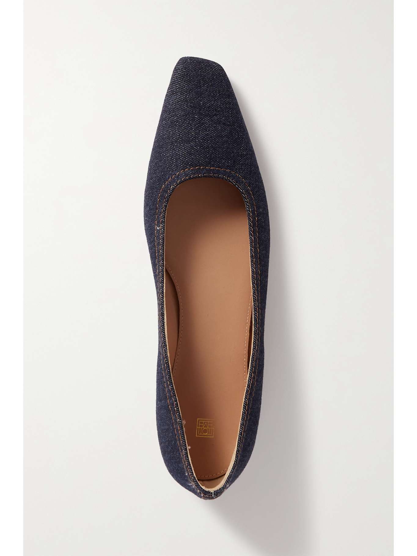 TOTEME Denim ballet flats NETAPORTER