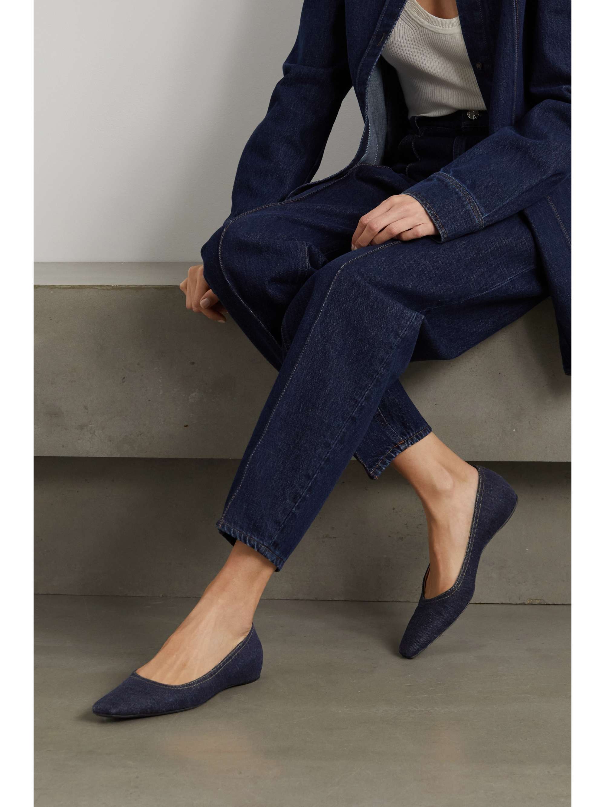 Denim ballerina flats Clearance