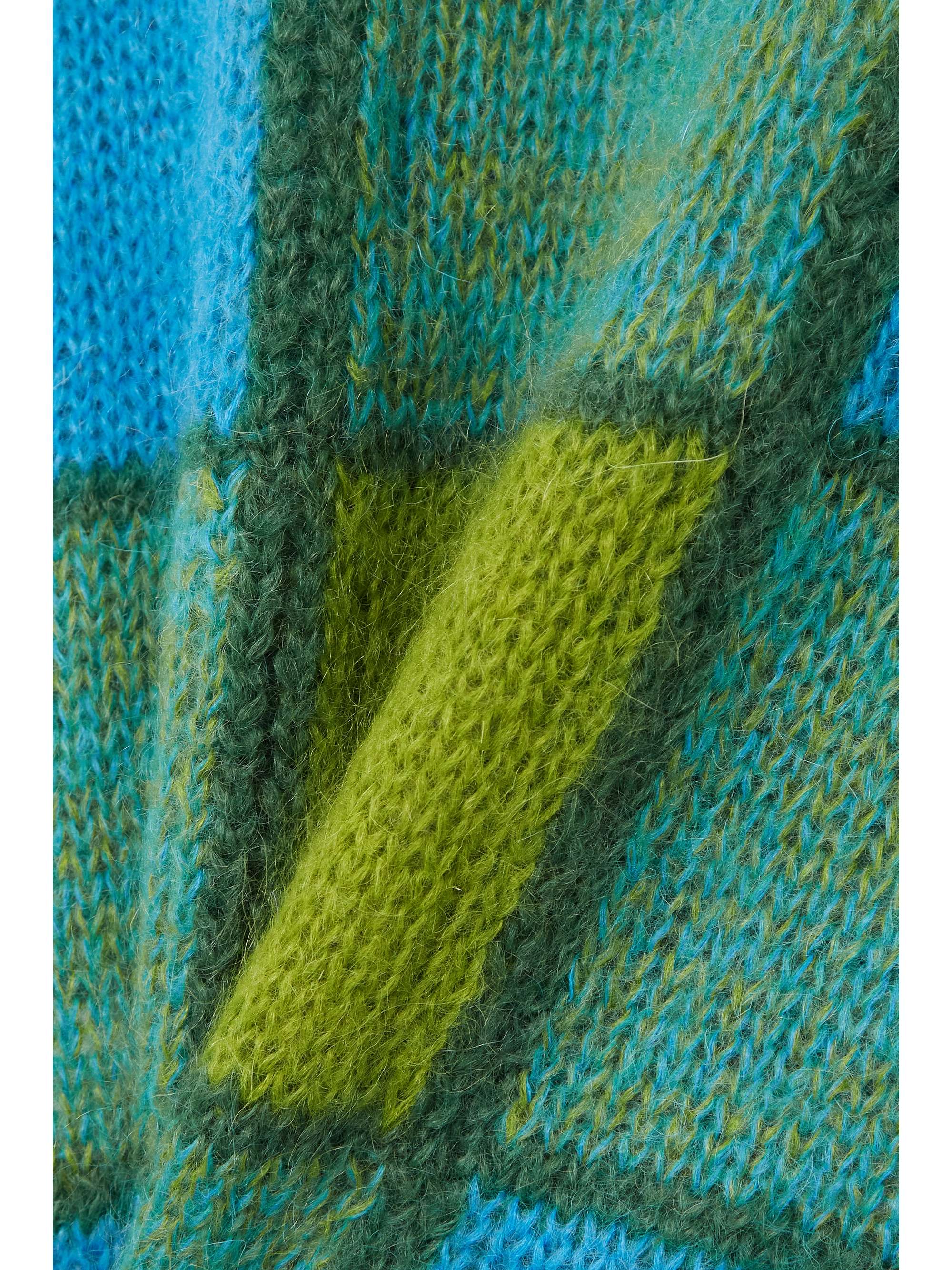 MARNI Patchwork jacquard-knit wool-blend midi skirt