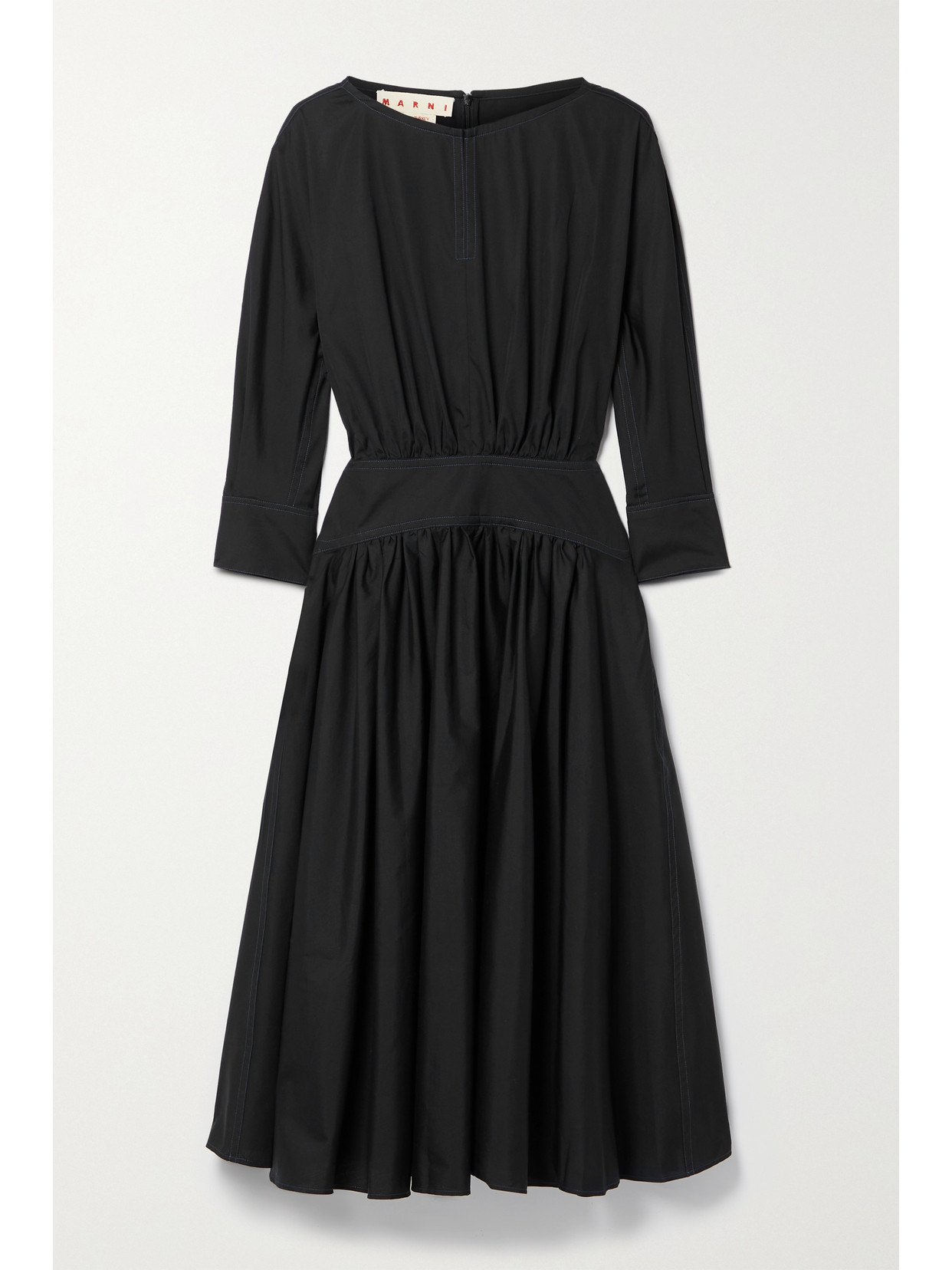 Marni - Cotton-poplin Midi Dress - Black 22 Awaiting product image