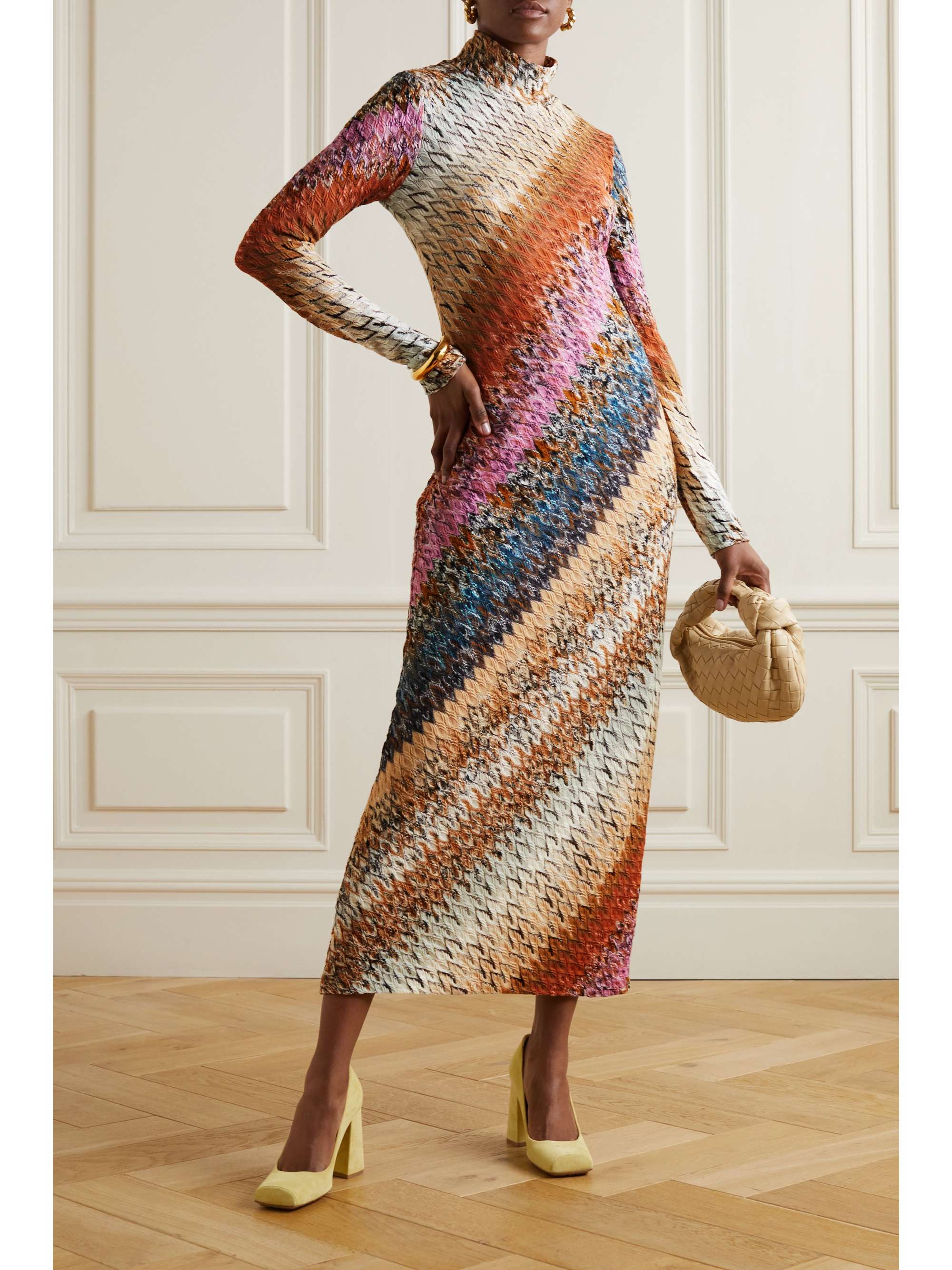 Missoni - Crochet-knit Wool-Blend Turtleneck Dress - Red - IT42 - Net A Porter