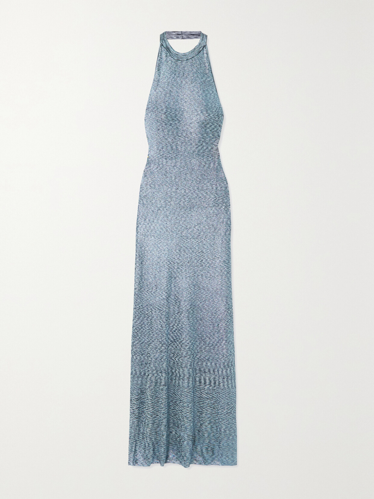 Missoni Metallic Knitted Halterneck Maxi Dress