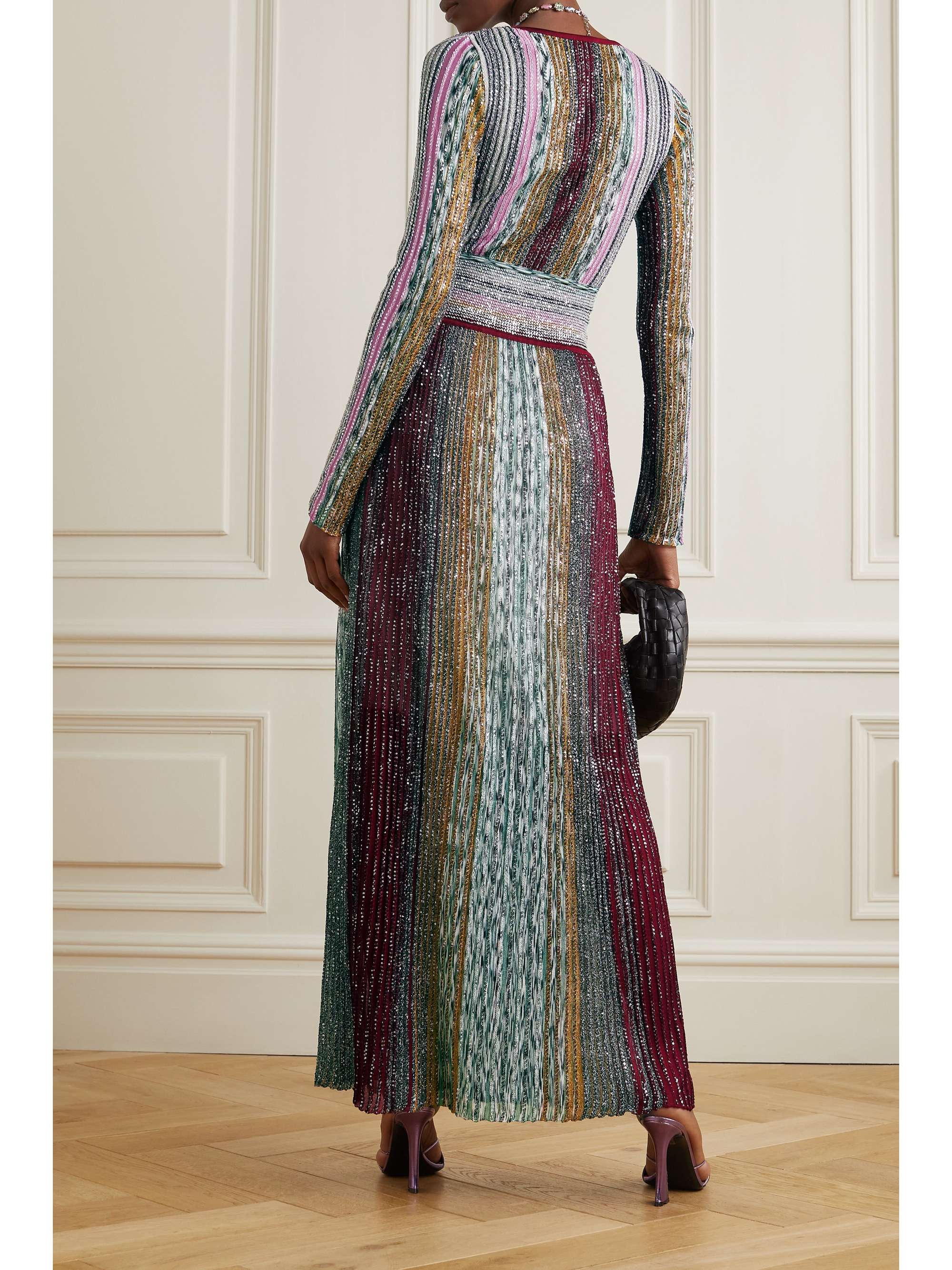 MISSONI Sequined Crochet knit Maxi Dress NET A PORTER
