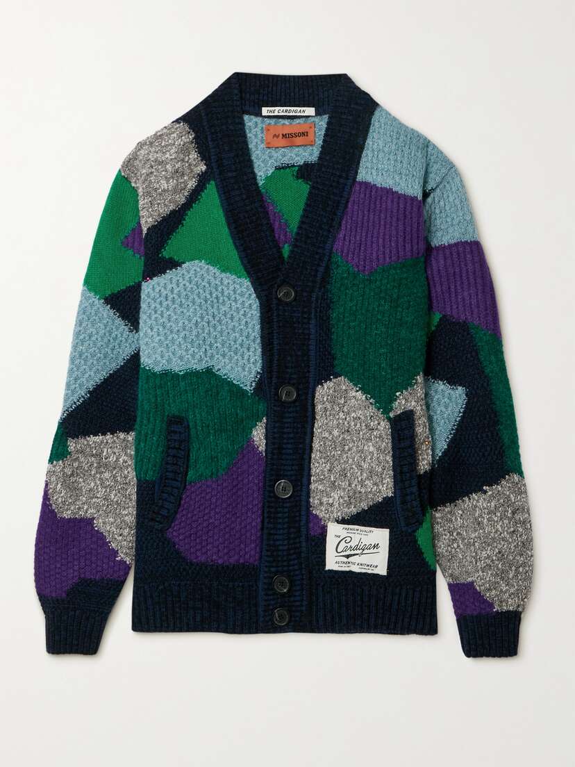 Missoni Appliquéd Patchwork Wool-blend Cardigan