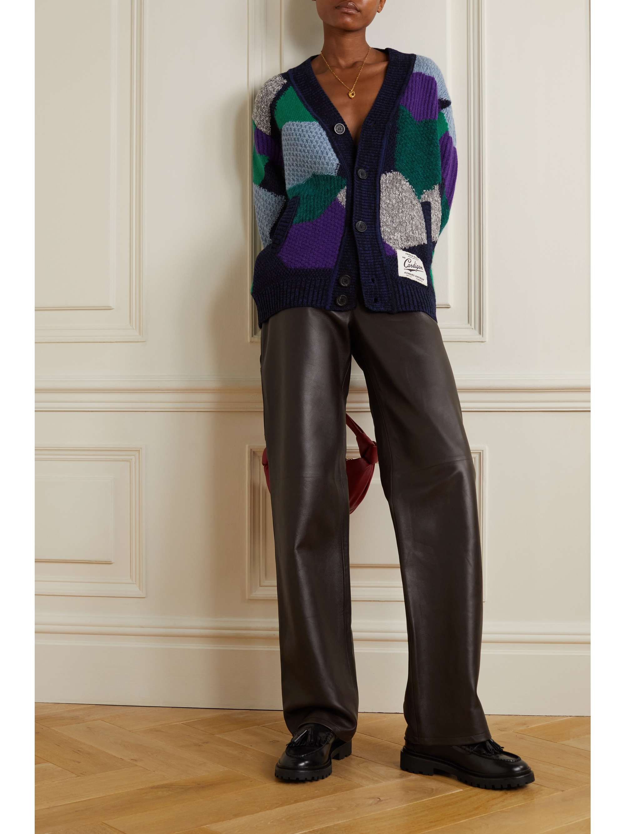 MISSONI Appliquéd patchwork wool-blend cardigan