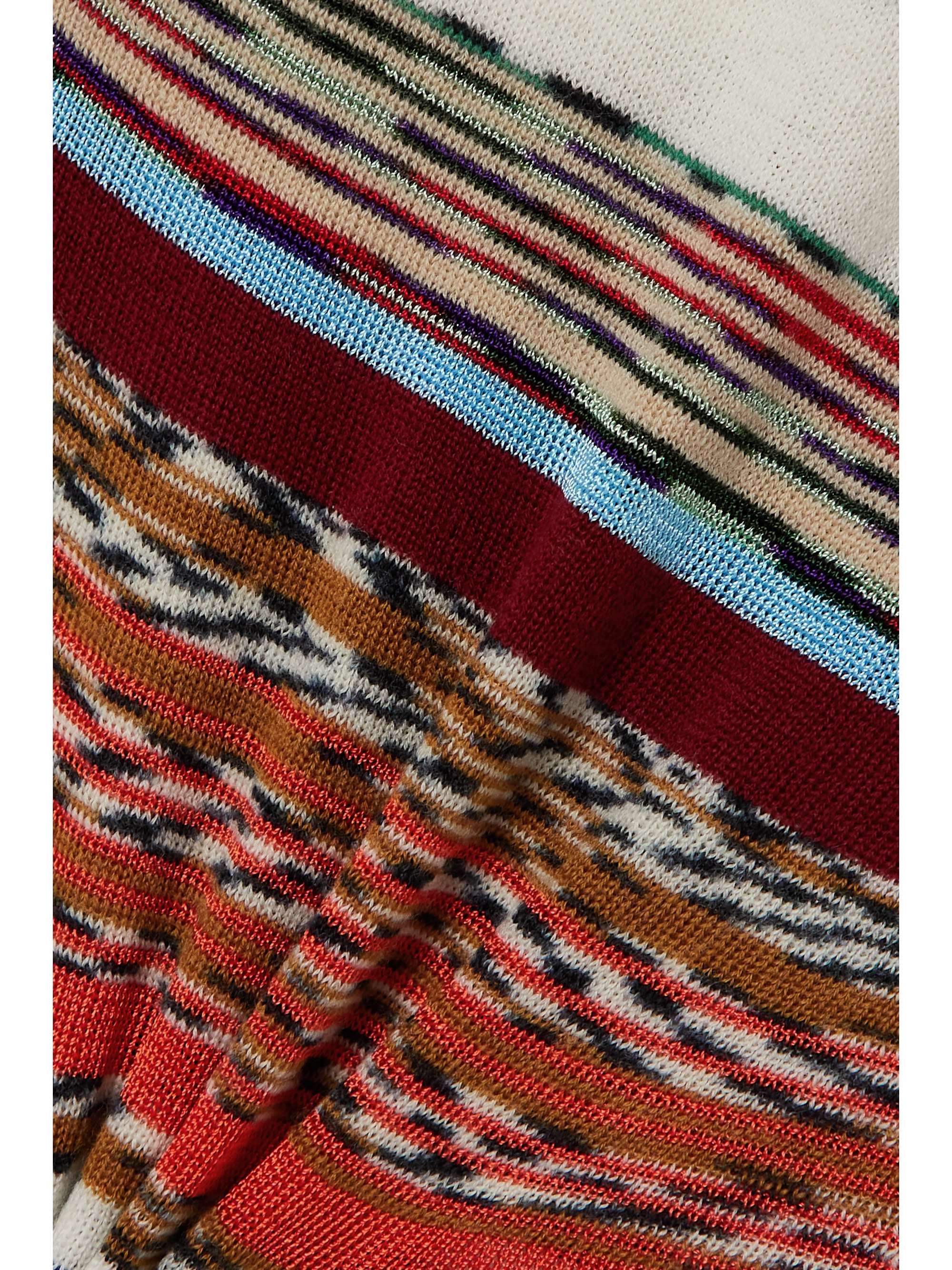 MISSONI 条纹羊毛混纺超长连衣裙