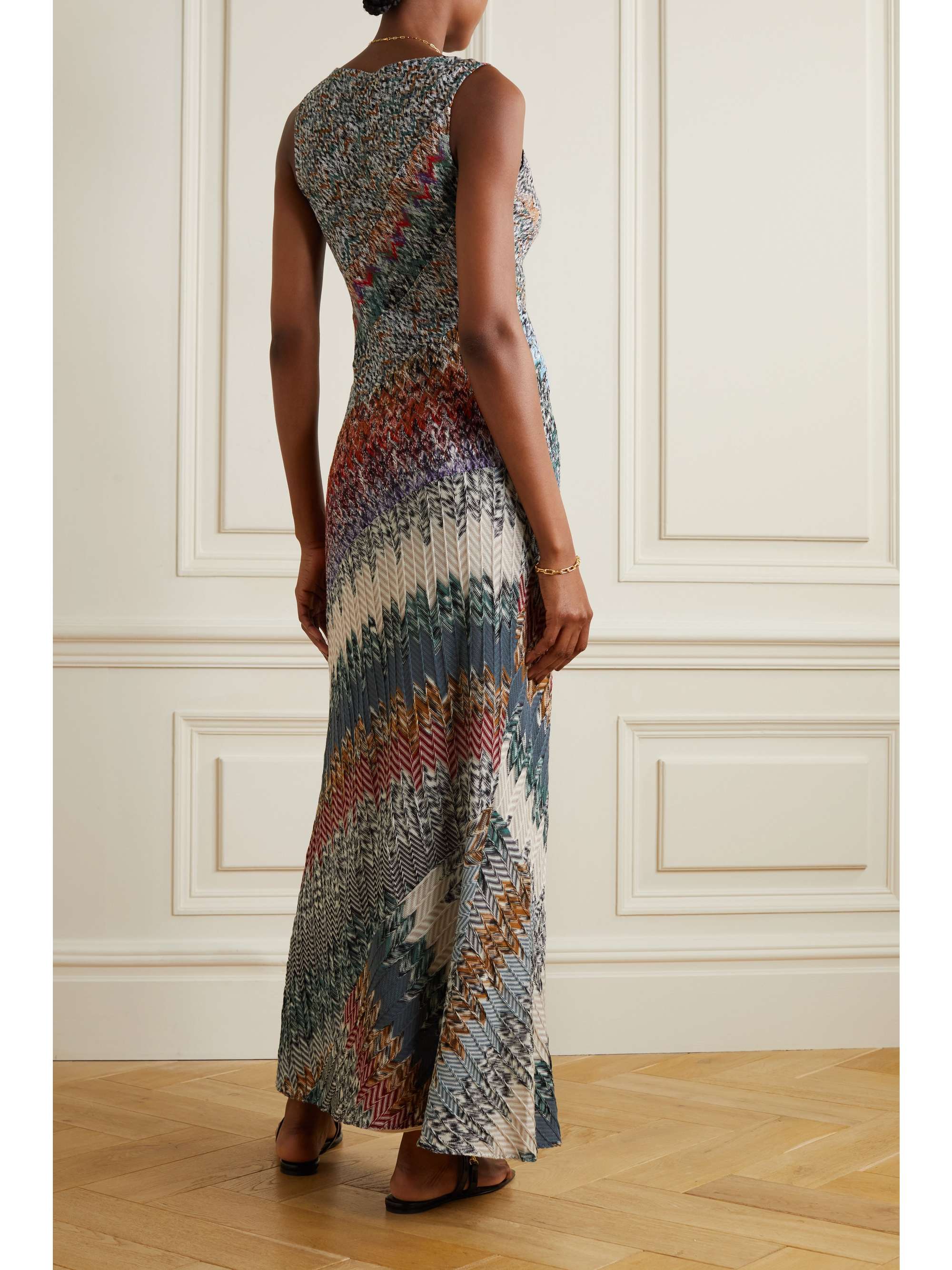 MISSONI Striped crochetknit woolblend maxi dress NETAPORTER