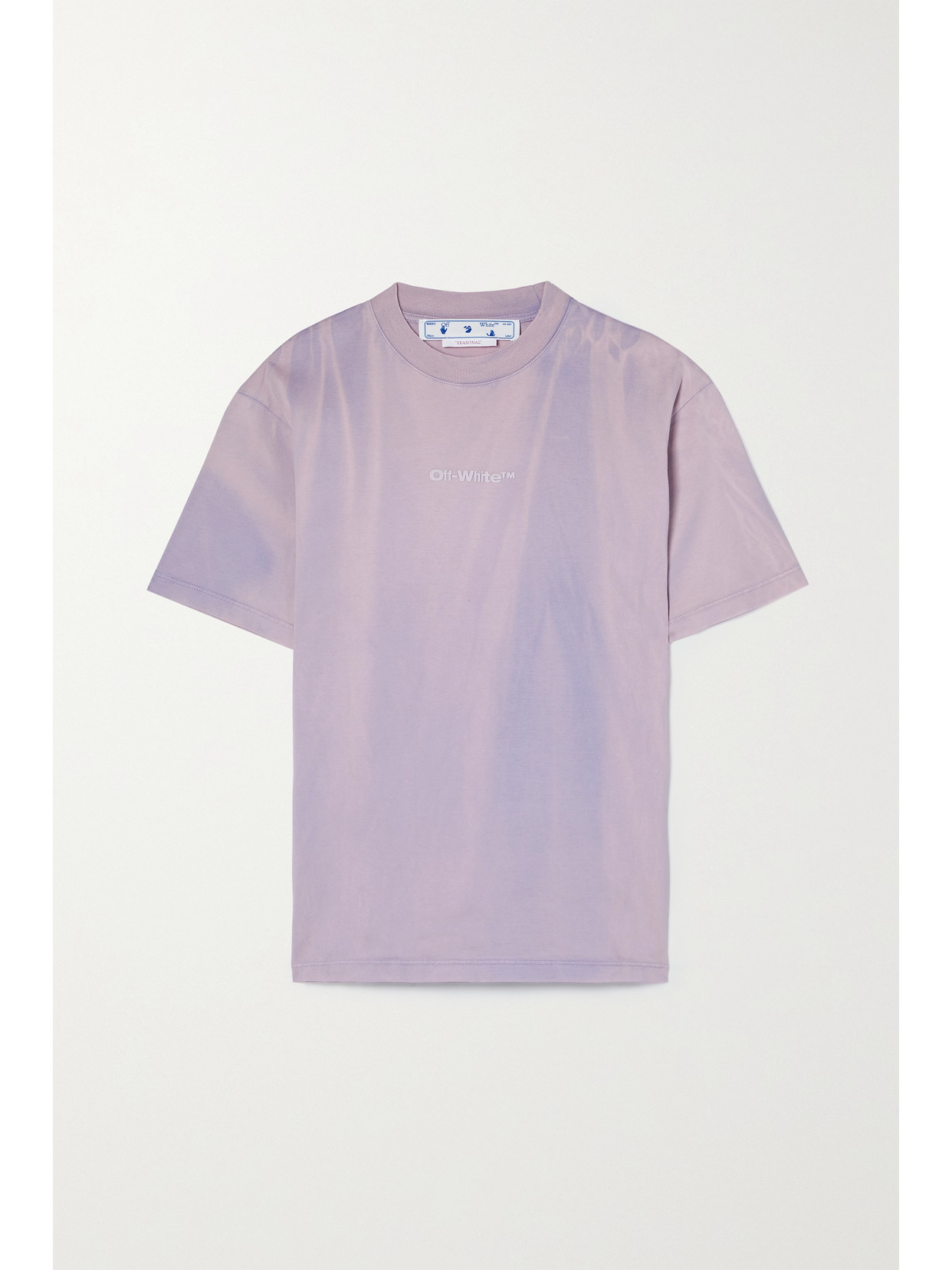 Off-White - Appliquéd Tie-dyed Cotton-jersey T-shirt - Purple 22 Awaiting product image
