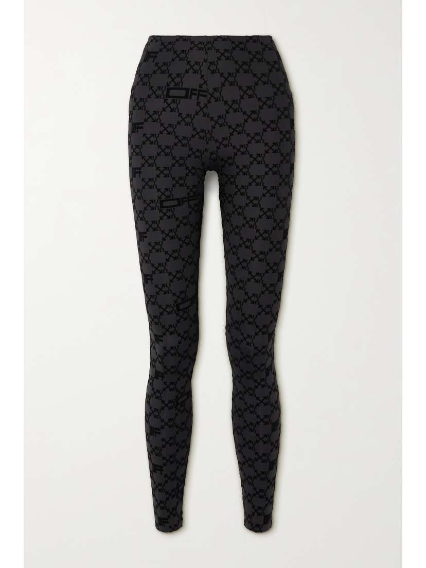 Off-White Logo-print Stretch-jersey Leggings - x large