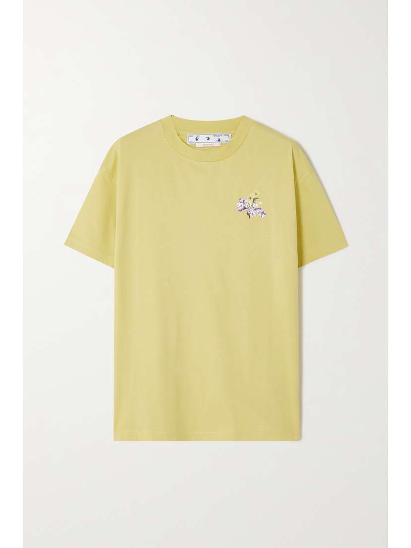 Off-White Printed Cotton-jersey T-shirt - x large