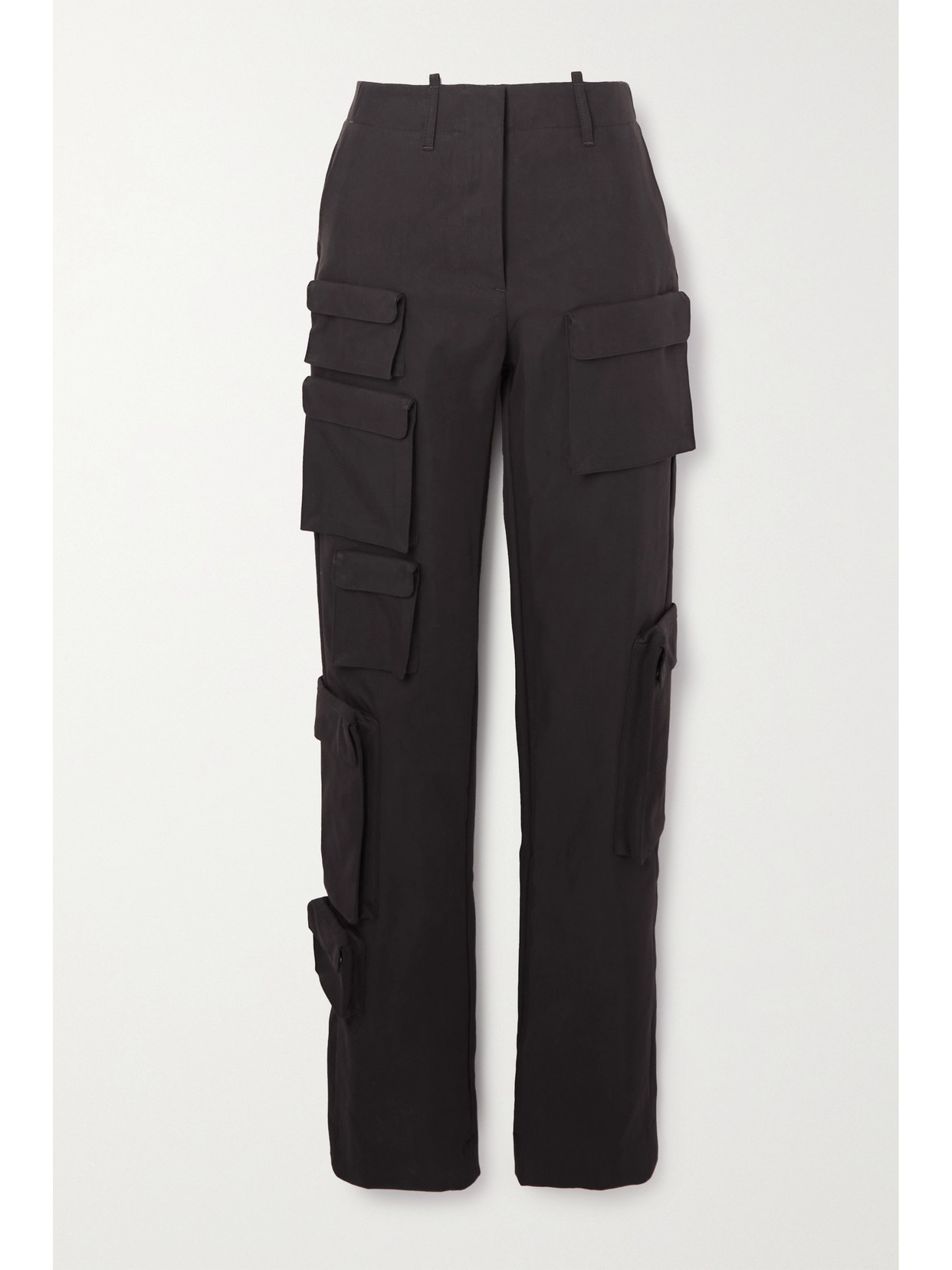 Off-White - Cotton-blend Twill Straight-leg Cargo Pants - Gray