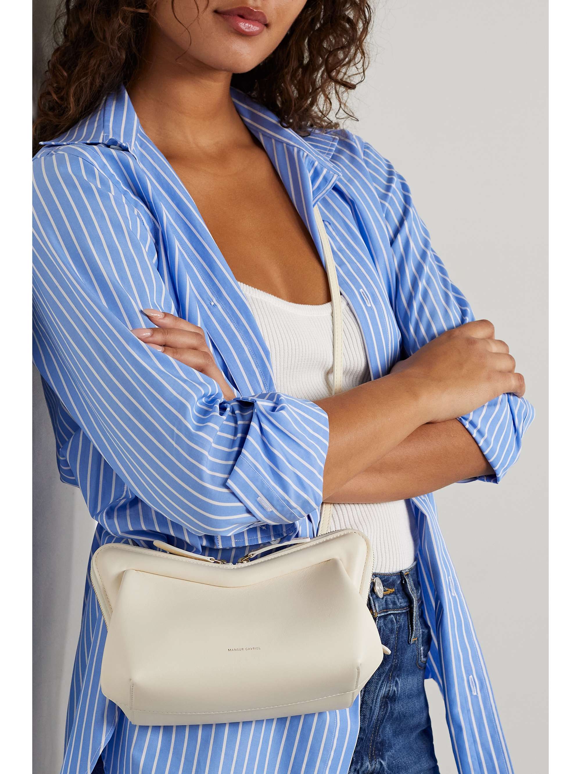 MANSUR GAVRIEL Ivory Leather M Mini Frame Bag