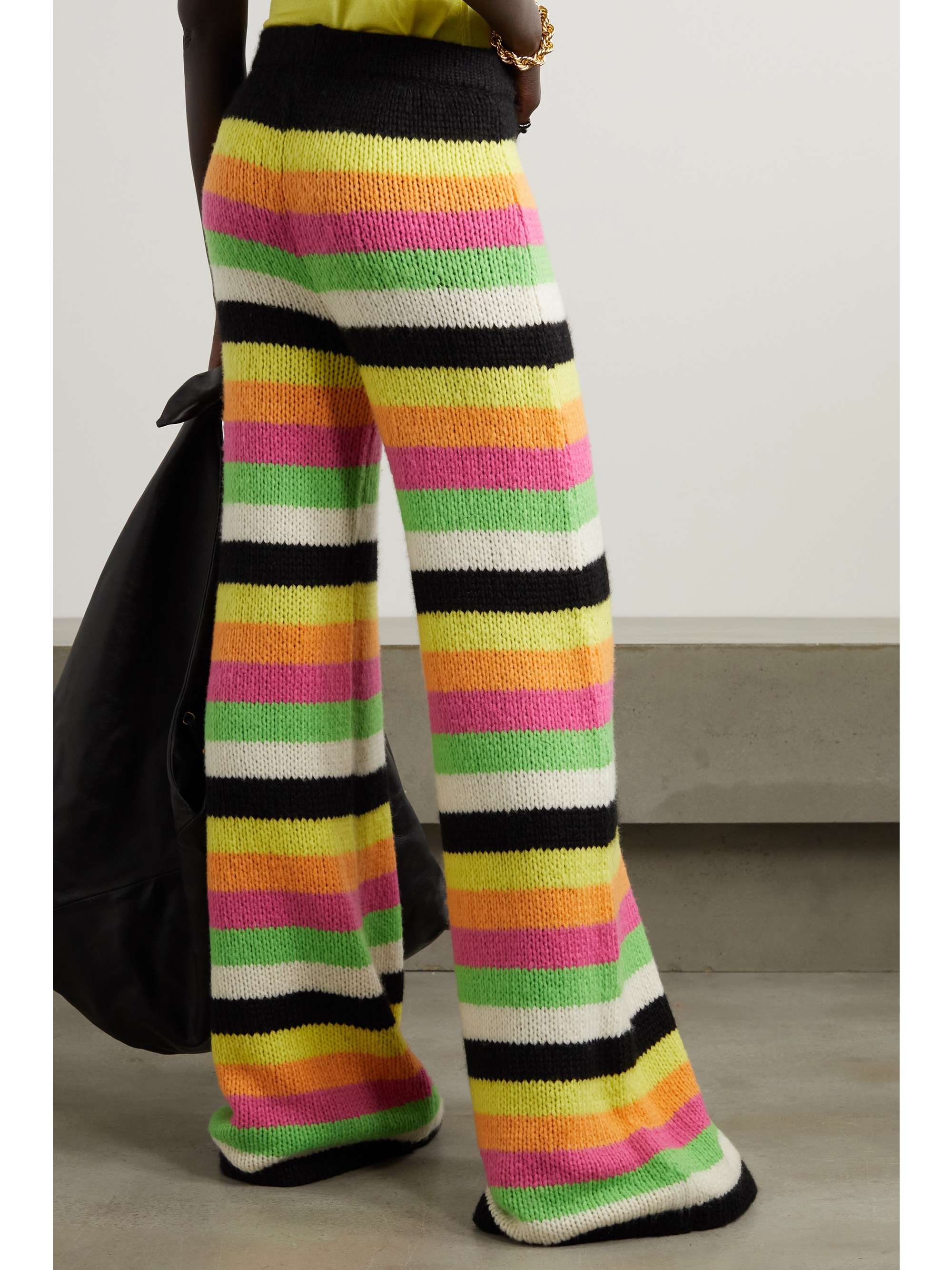 GABRIELA HEARST Liu striped cashmere flared pants