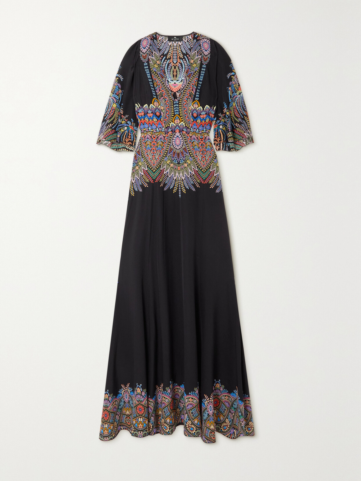 Etro Burning Printed Silk-crepe Maxi Dress