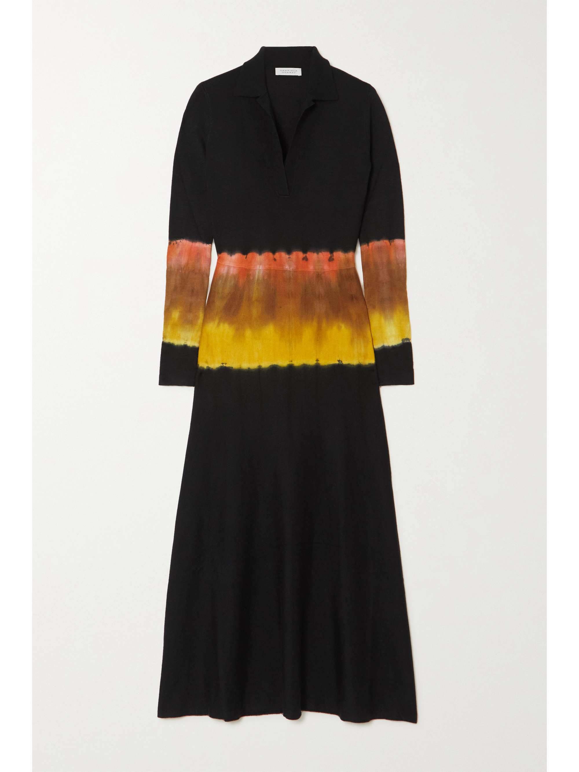 Gabriela Hearst | Black Beryl Tie-Dyed Cashmere And Silk-Blend Midi Dress