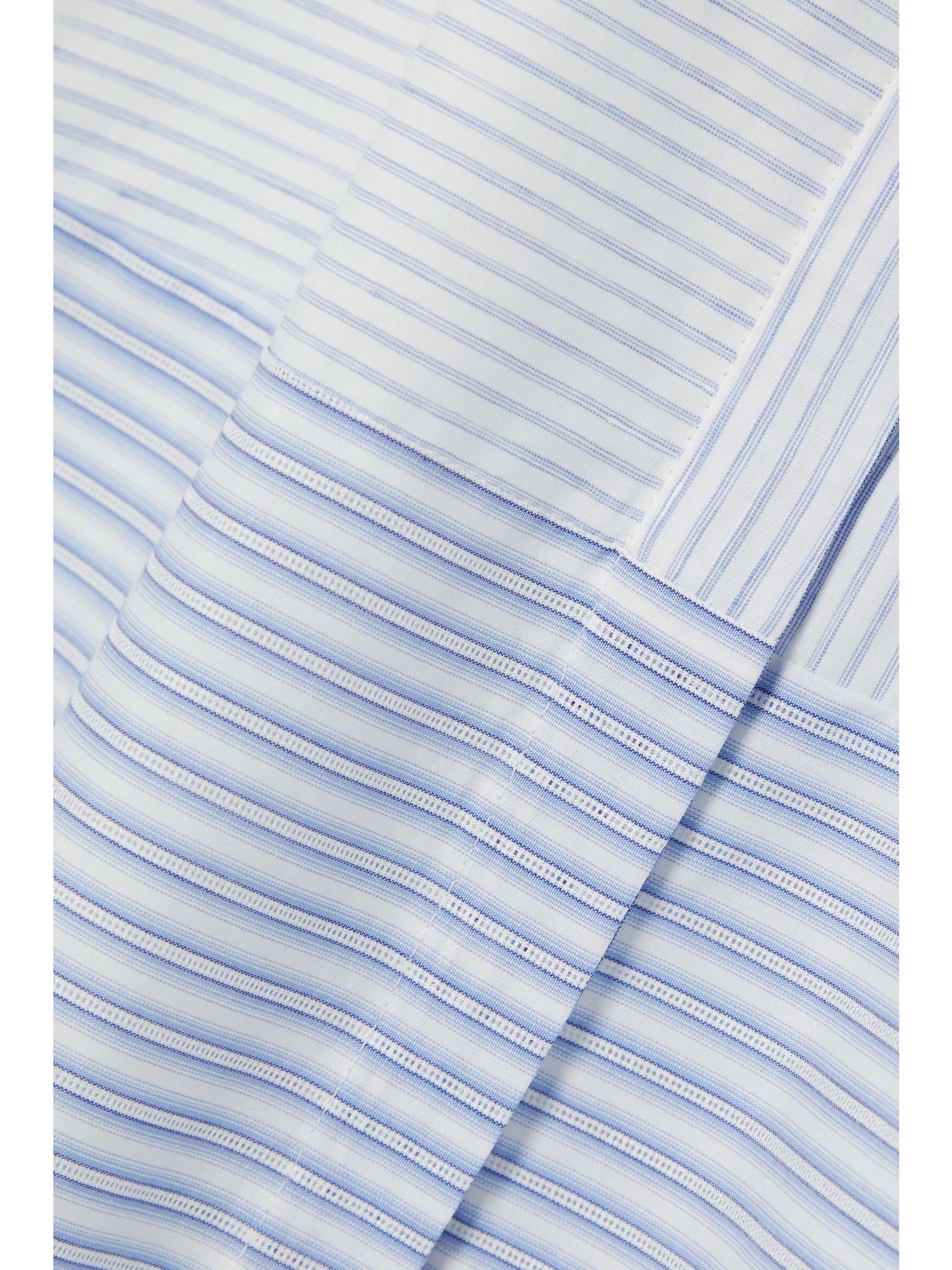 GABRIELA HEARST Magritte paneled striped cotton and linen-blend midi dress