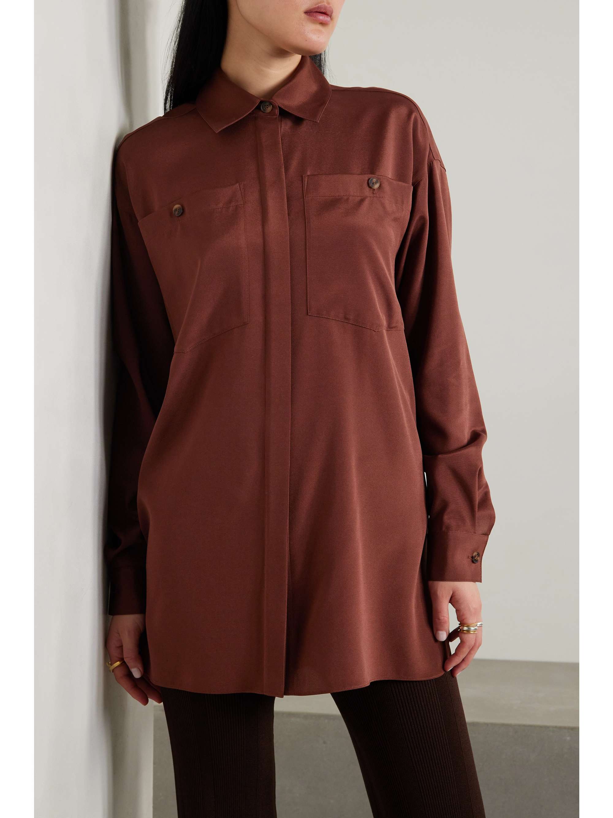 LAFAYETTE 148 Scout silk-blend satin shirt