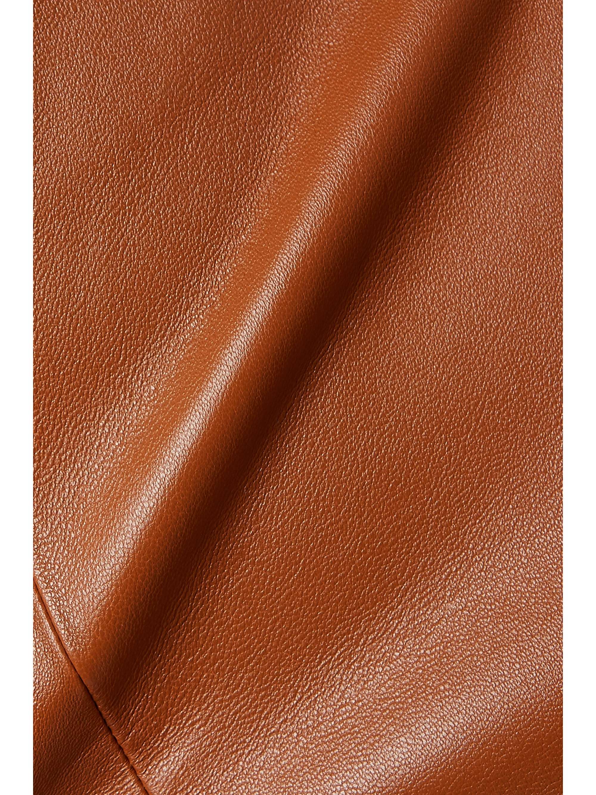 LAFAYETTE 148 Greenwich leather straight-leg pants