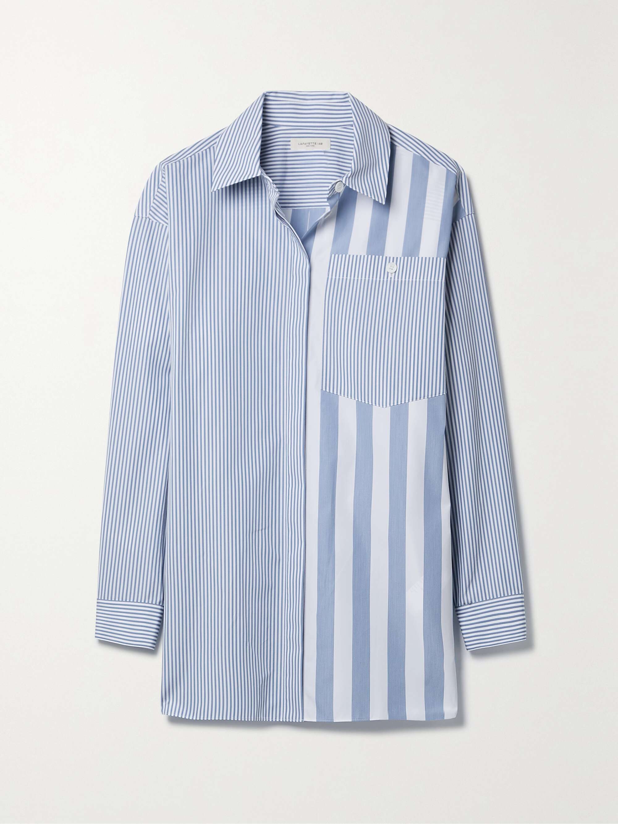 LAFAYETTE 148 Scout striped cotton-poplin shirt | NET-A-PORTER