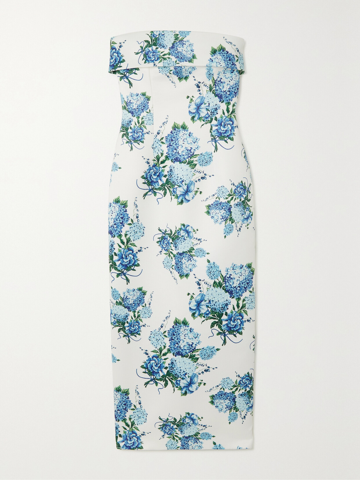 EMILIA WICKSTEAD KEELEY STRAPLESS FLORAL-PRINT TAFFETA-FAILLE MAXI DRESS