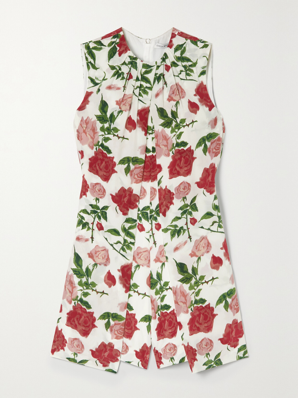 Emilia Wickstead Bert Gathered Floral-print Silk Crepe De Chine Playsuit