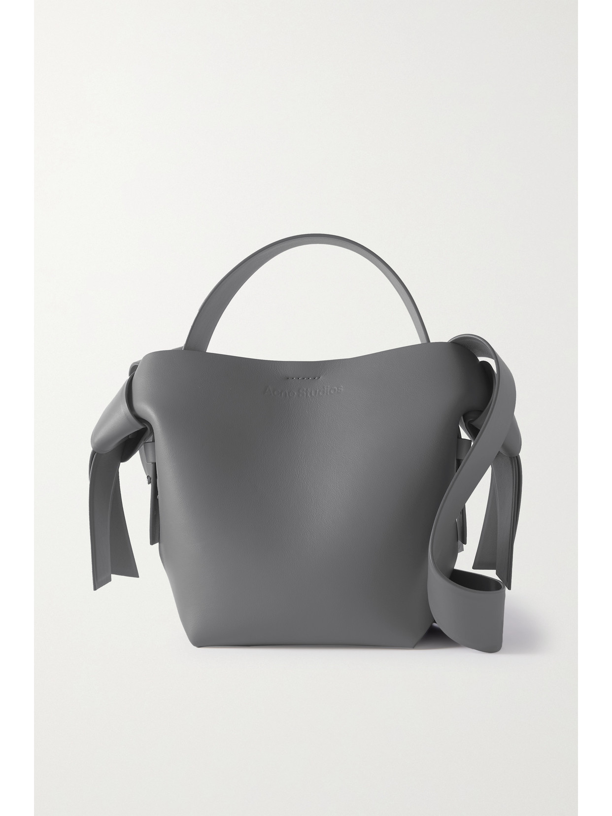 Acne Studios - Musubi Mini Knotted Leather Shoulder Bag - Dark gray - one size