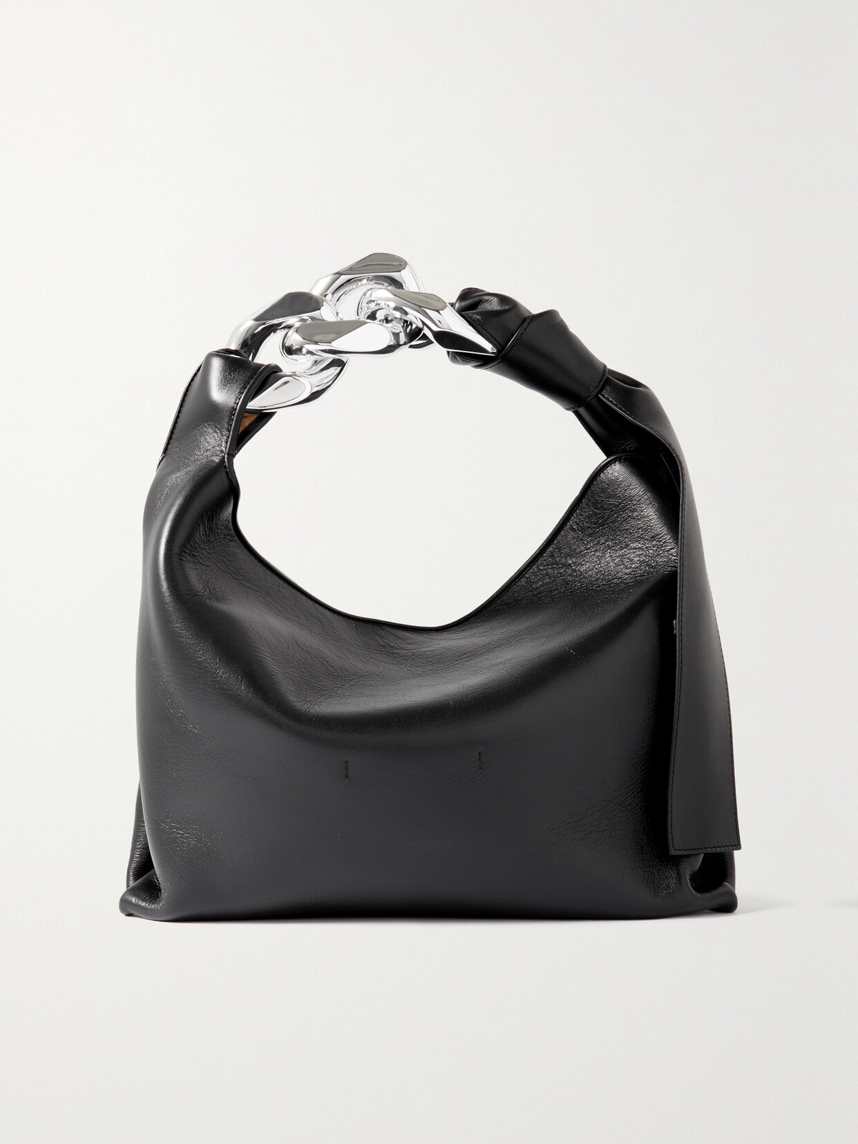 JW Anderson - Small Chain-embellished Leather Shoulder Bag - Black
