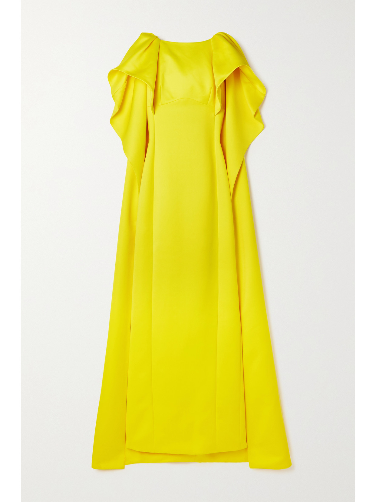 Huishan Zhang Amory Layered Paneled Duchesse-satin Gown