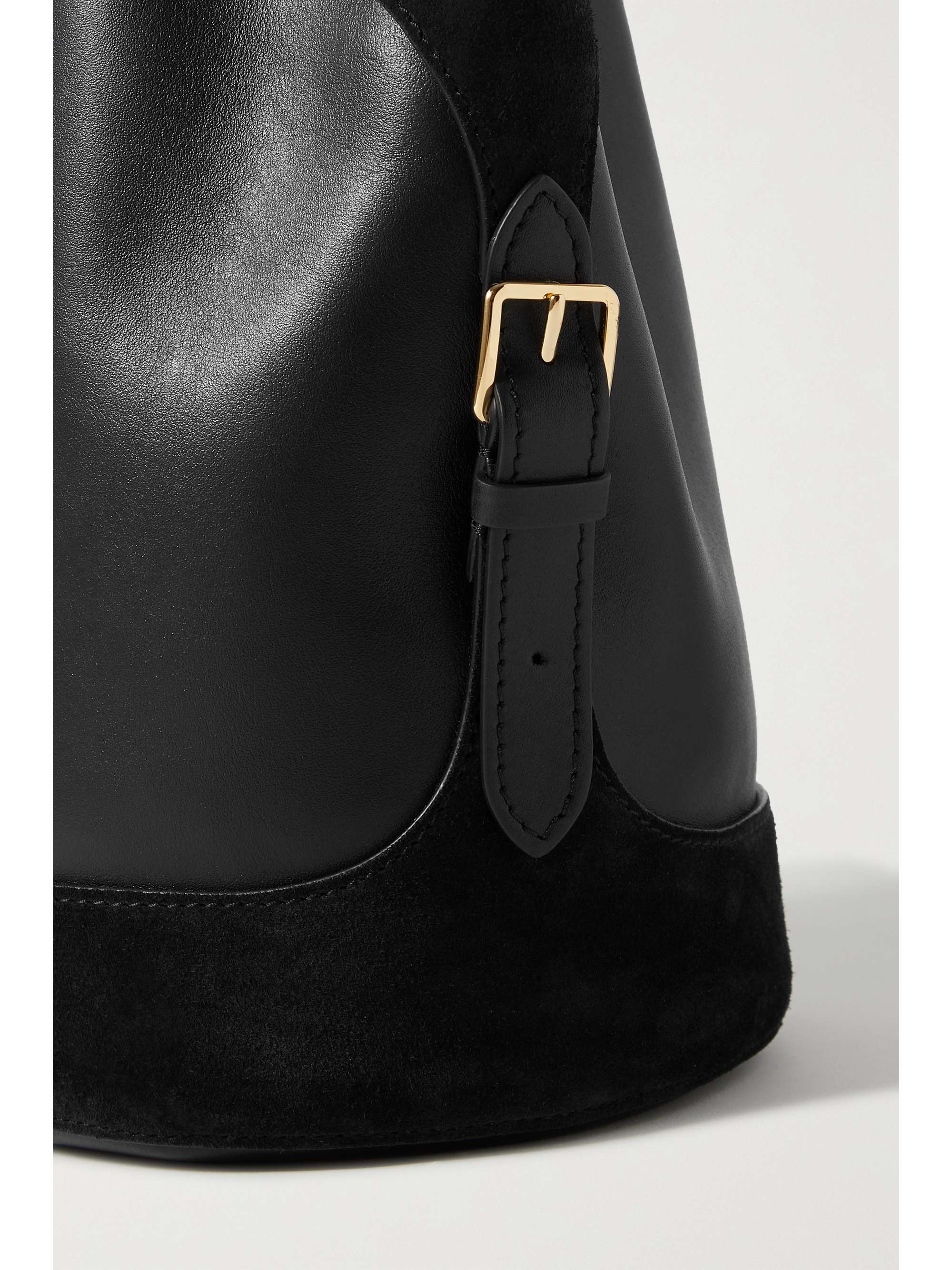 ALTUZARRA Play buckled suede-trimmed leather bucket bag