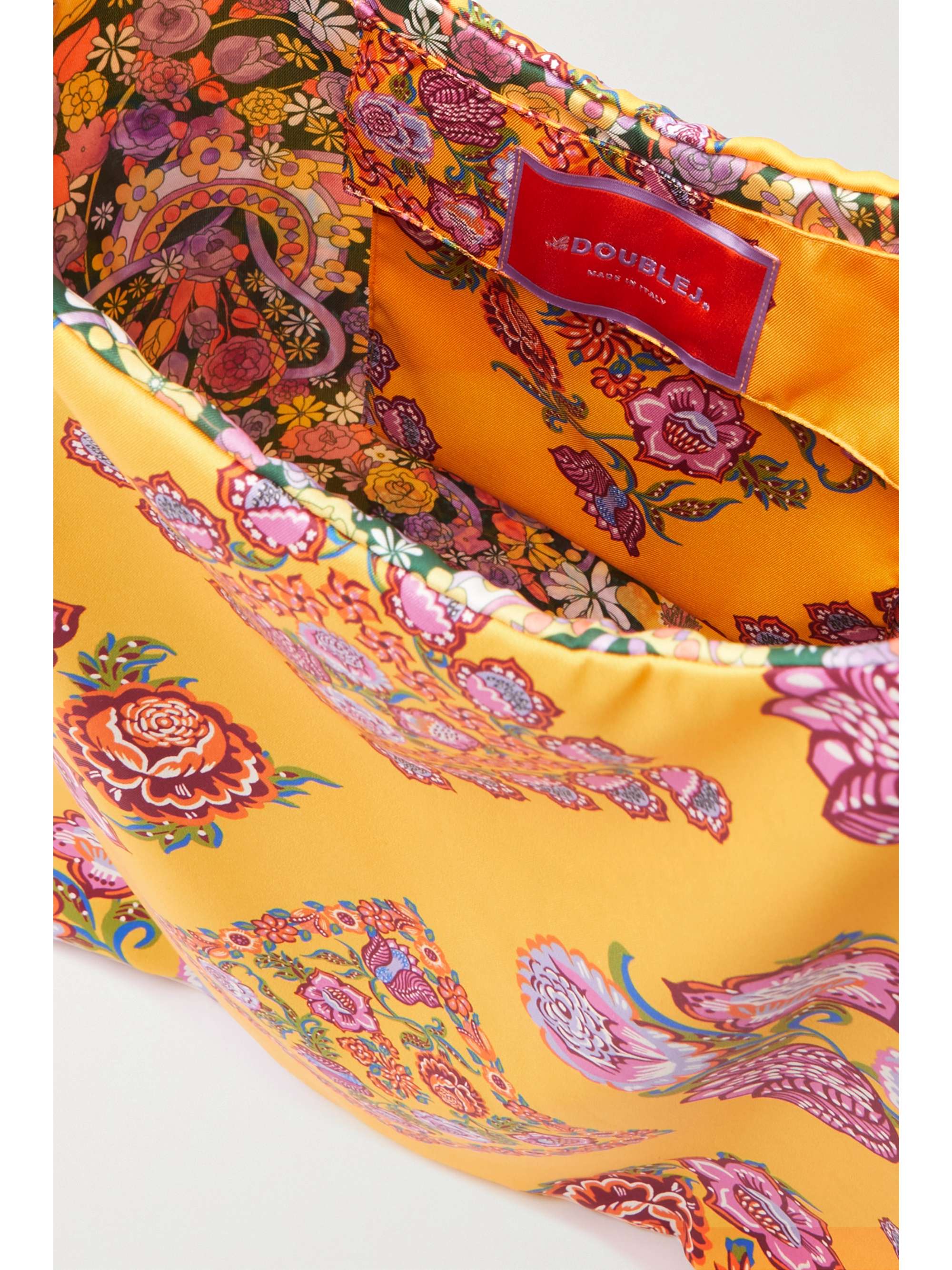 LA DOUBLEJ Floral-print twill tote