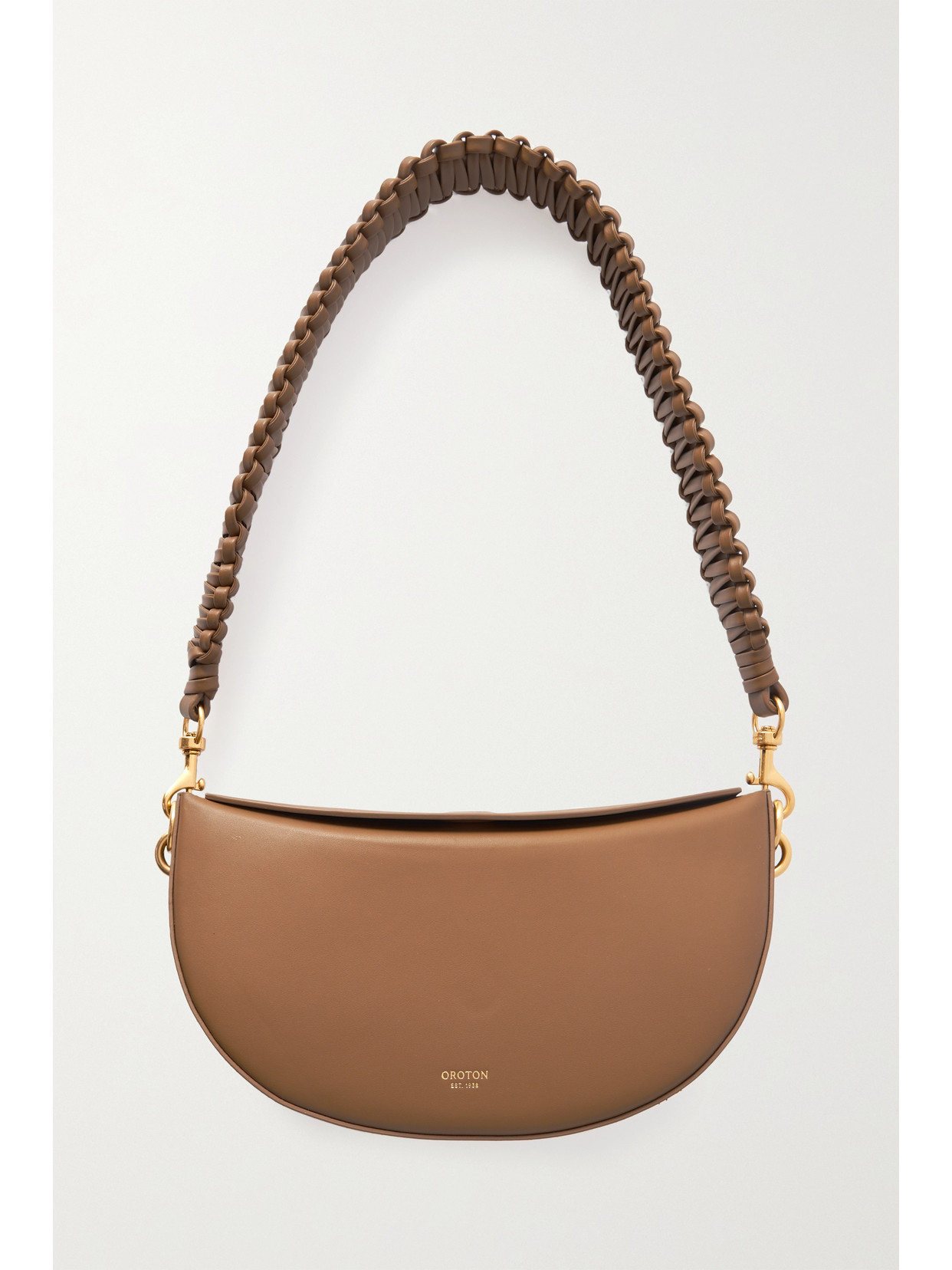 Oroton Brie Leather Shoulder Bag In Brown ModeSens
