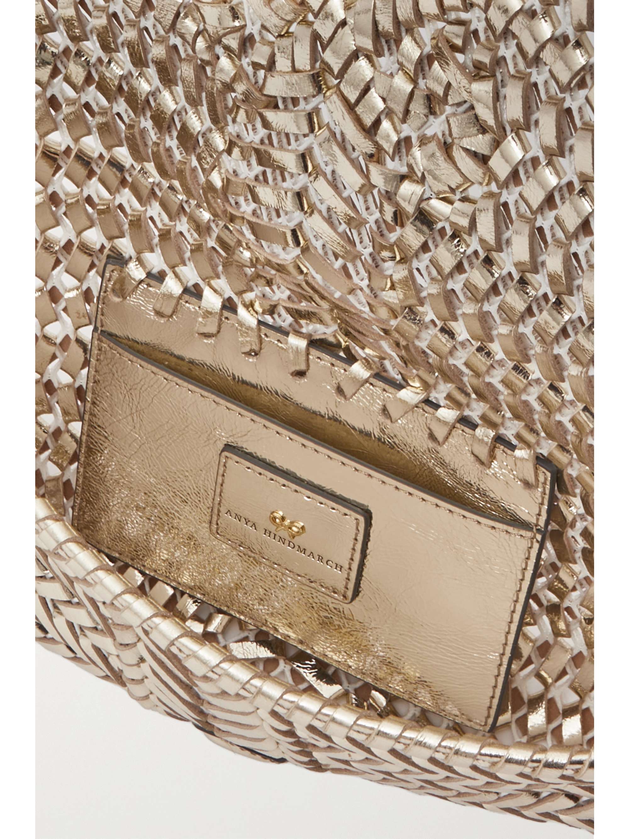 ANYA HINDMARCH + NET SUSTAIN The Neeson Tassel mini leather clutch