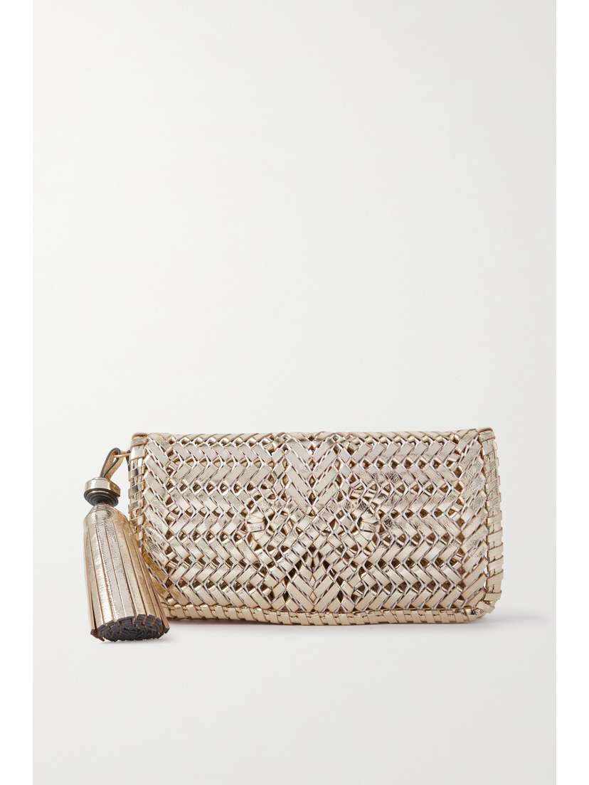 Anya Hindmarch + Net Sustain The Neeson Tassel Mini Leather Clutch